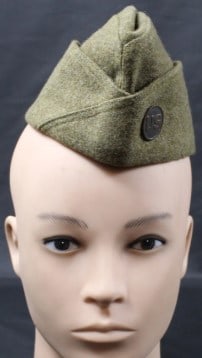 Enlisted American Expiditionary Force WWI Overseas Cap with US Army Enlisted Insignia (MME) - 7