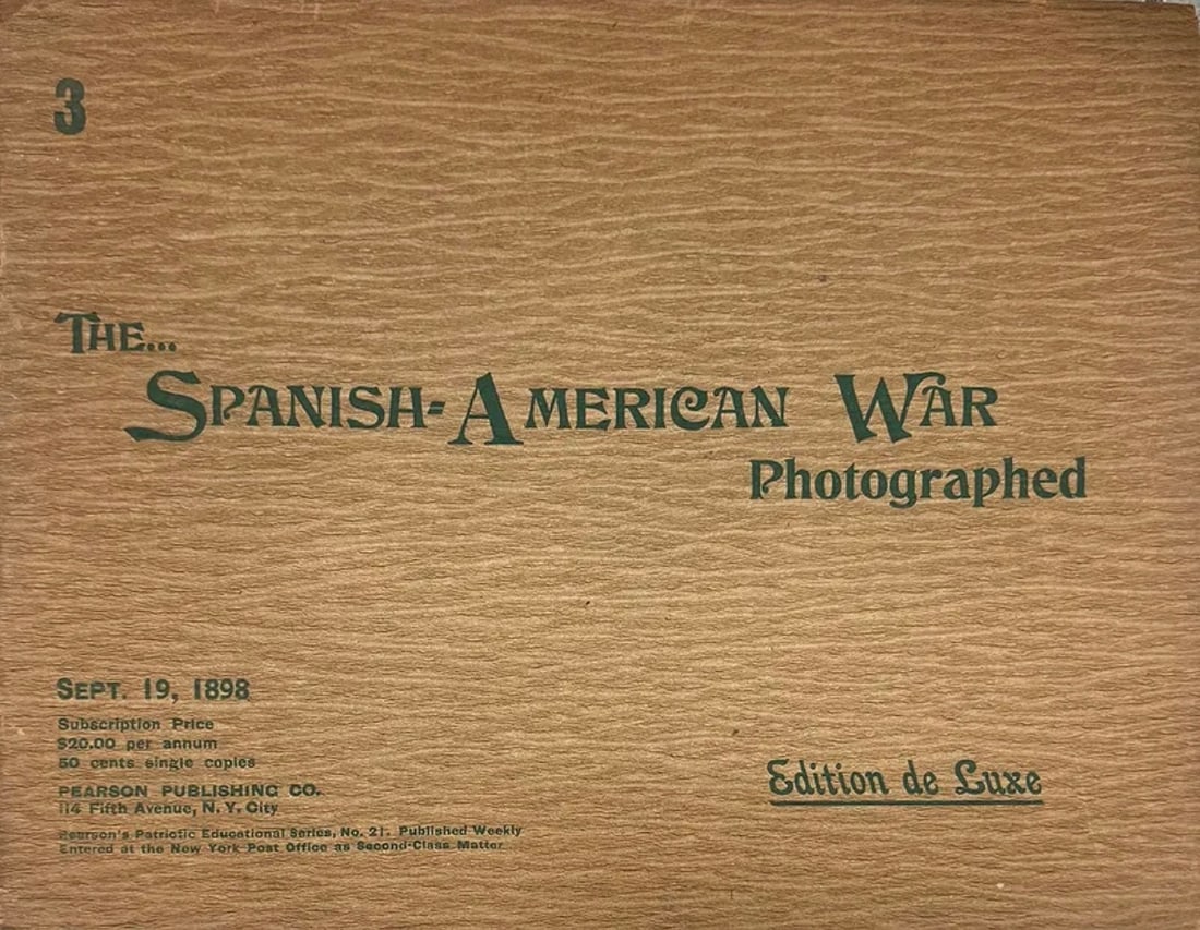 The Spanish American War Photographed, Edition de Luxe (Magazine Set, 1898): The Spanish American War Photographed, Edition de Luxe (Magazine Set, 1898)Dimensions: 11" x 14"A historical 1898 Edition de Luxe set titled The Spanish American War Photographed, presented in 12 tome