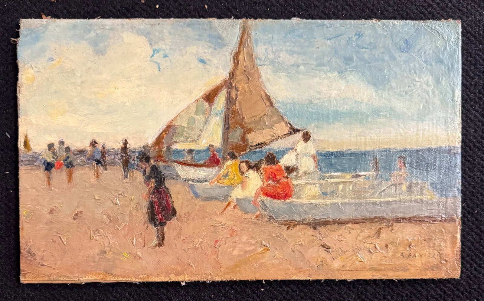Arturo Panizzi Oil on Canvas Board: Arturo PanizziOil on canvas board 8x13.5”Arturo Panizzi was an Italian artist who was born in (1881-1966)