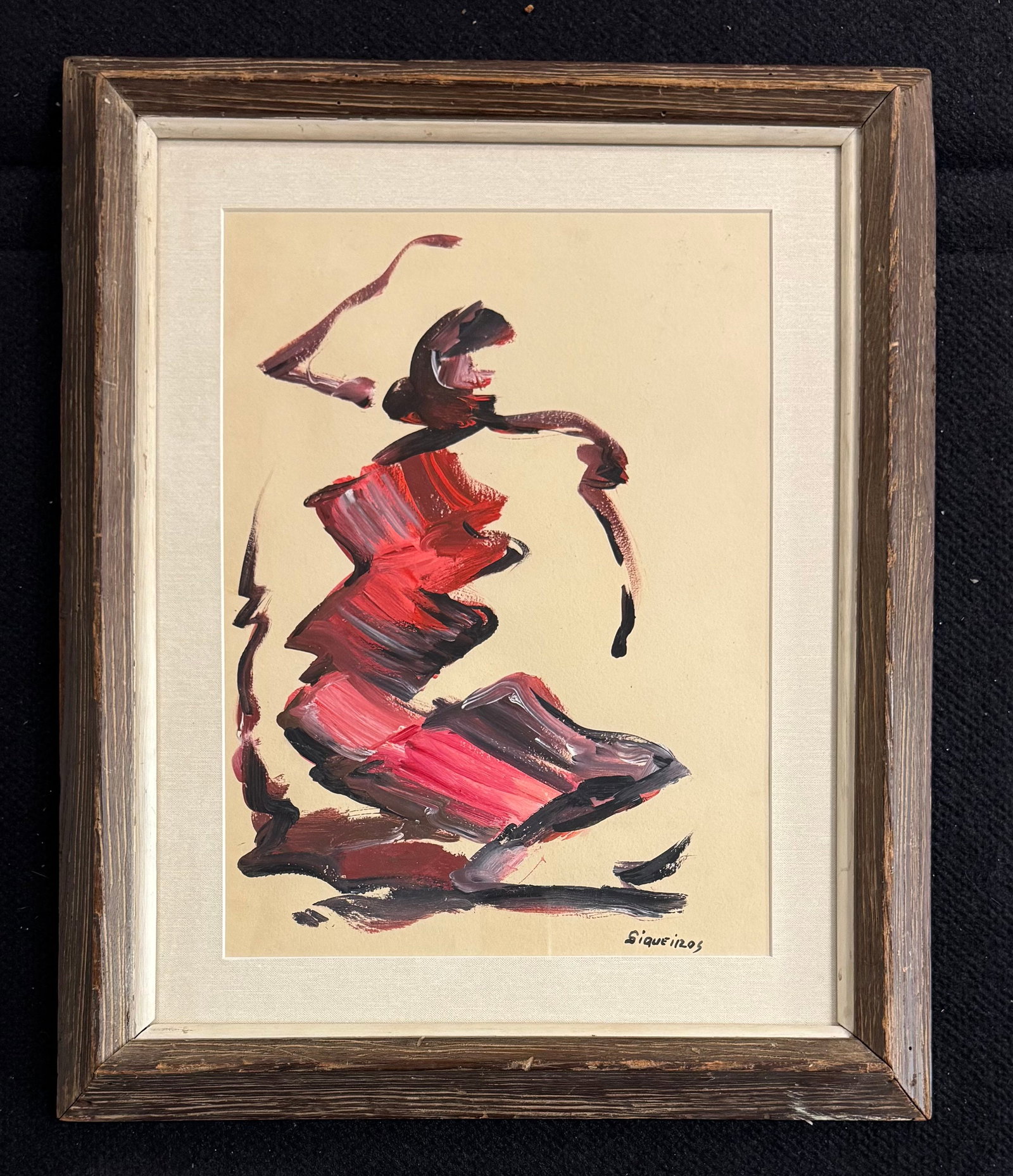 David Alfaro Siqueiros Acrylic on Paper (1 of 3)