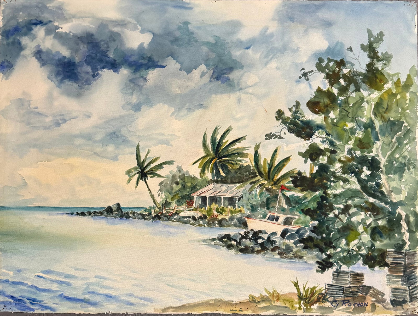 Cy Rochon Watercolor on Paper (1 of 4)