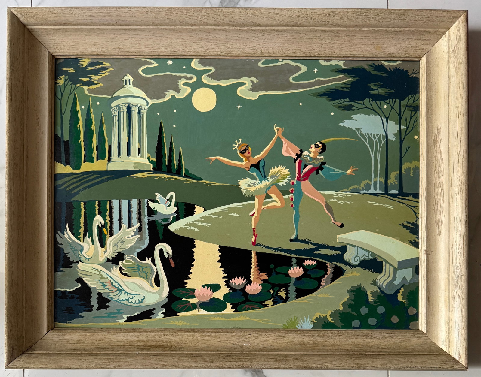 Vintage Paint by Number Moonlight Dancers (1 of 2)