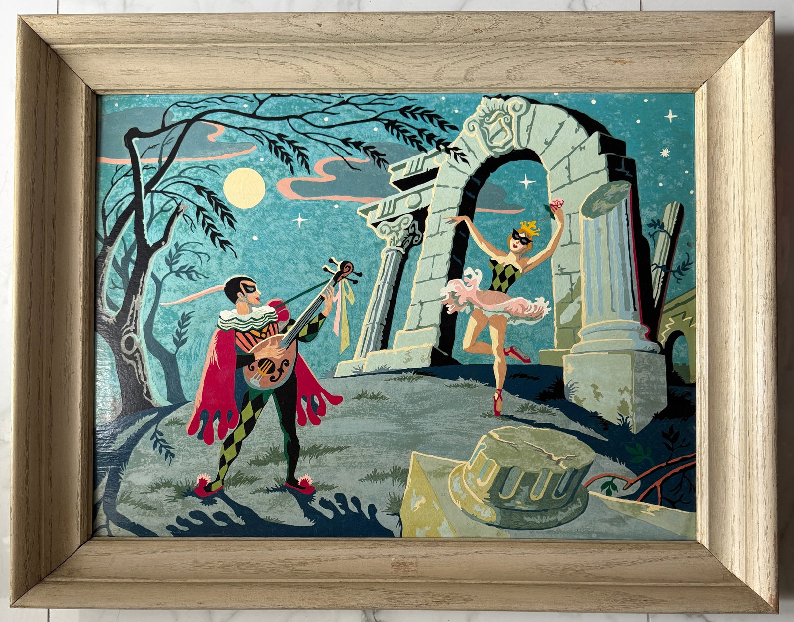 Vintage paint by Moonlight Rhapsody: Vintage paint by Moonlight RhapsodyOil on cardboard 18x24?Frame:22.5x28.5?