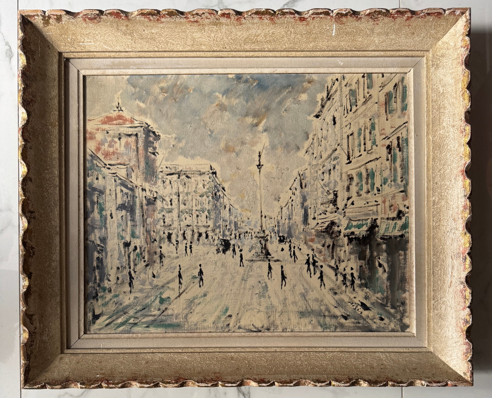 Filippo de Pisis Oil On Canvas Painting: Filippo de Pisis1896 - 1956.Oil on canvas 16x20?Frame:21.5x25.5?