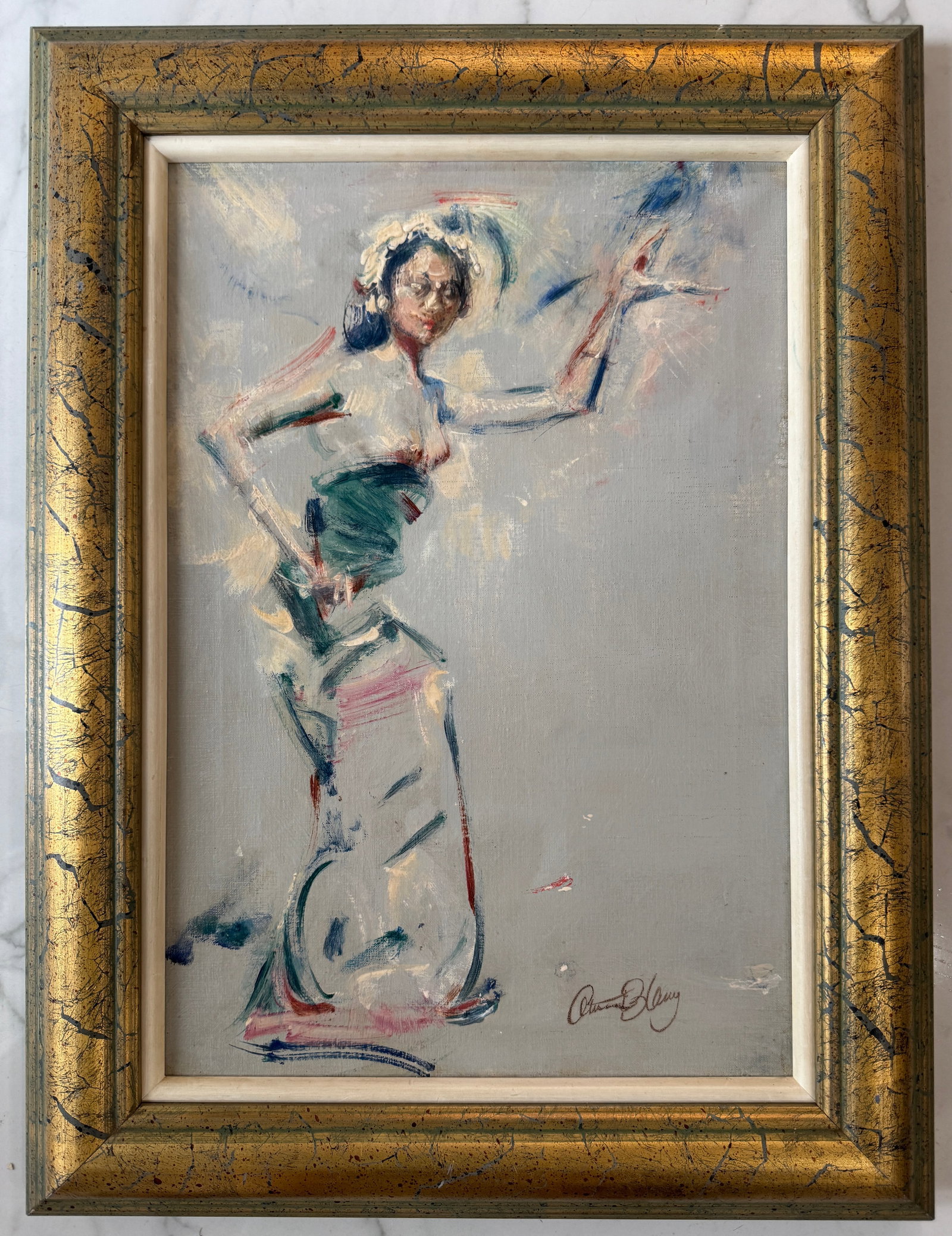 Antonio Maria Blanco Oil on Canvas Painting: Antonio Maria Blanco1911 Manila, Philippines - 1999 Bali, Indonesia. Known for: Female nude painting.Blanco, a resident of Bali, built his studio on top of a mountain overlooking the Campuan River.