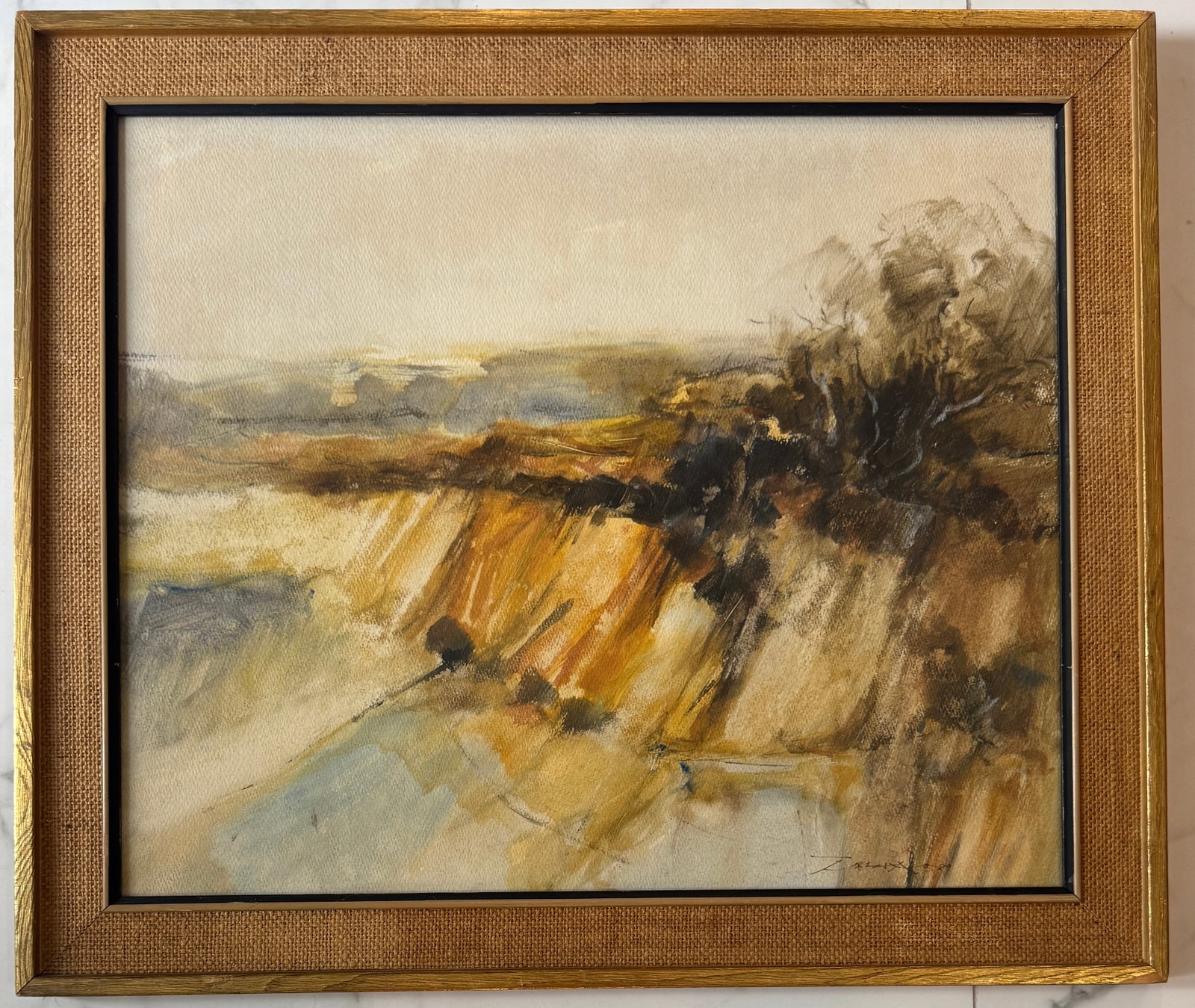 Wou-Ki Zao Mixed Media Painting (1 of 3)