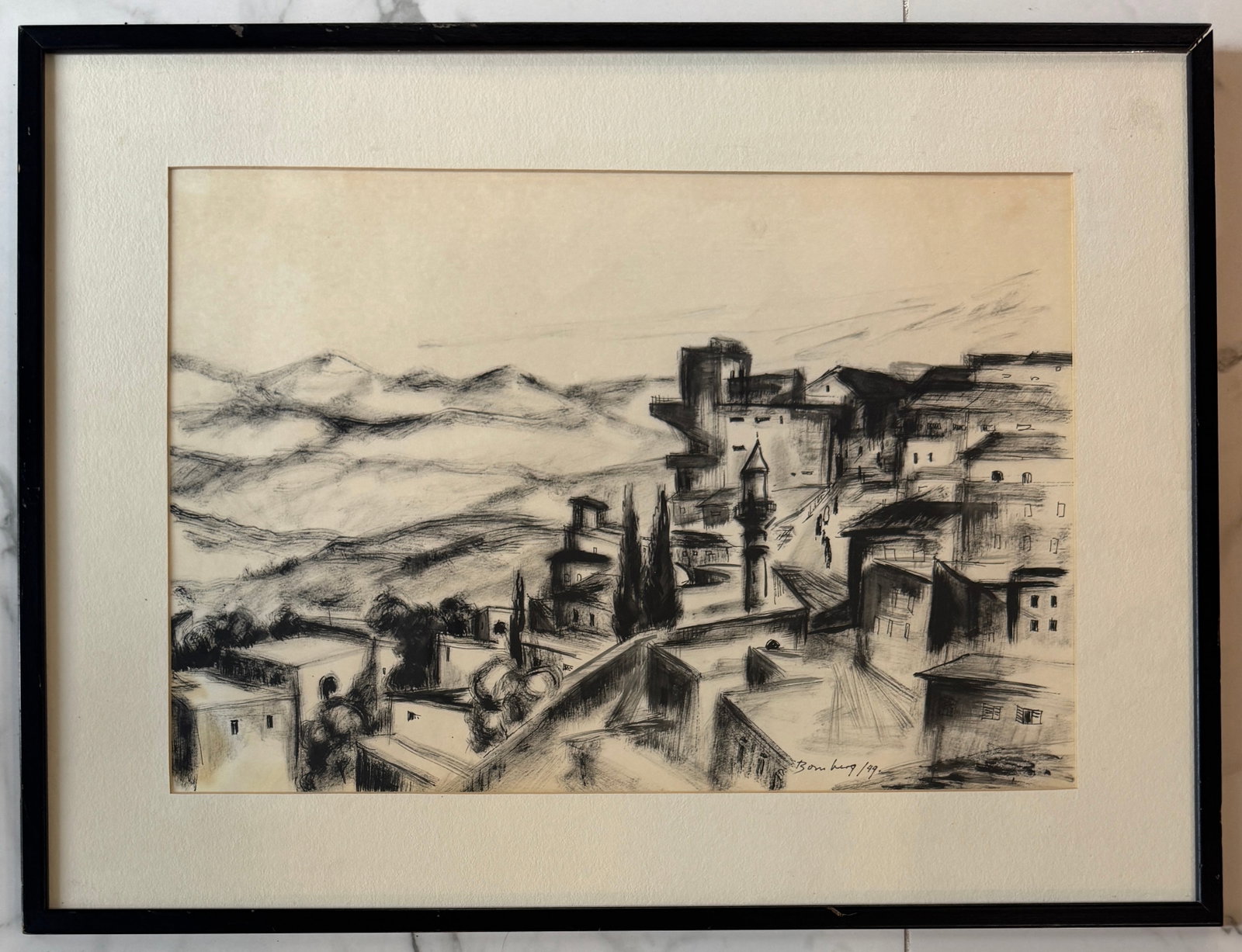 David Bomberg Painting: David Bomberg1890 Birmingham, England - 1957 London, England. Known for: Portrait and landscape painting.David Bomberg (1890 - 1957)David Bomberg was born in the Lee Bank area of Birmingham, the