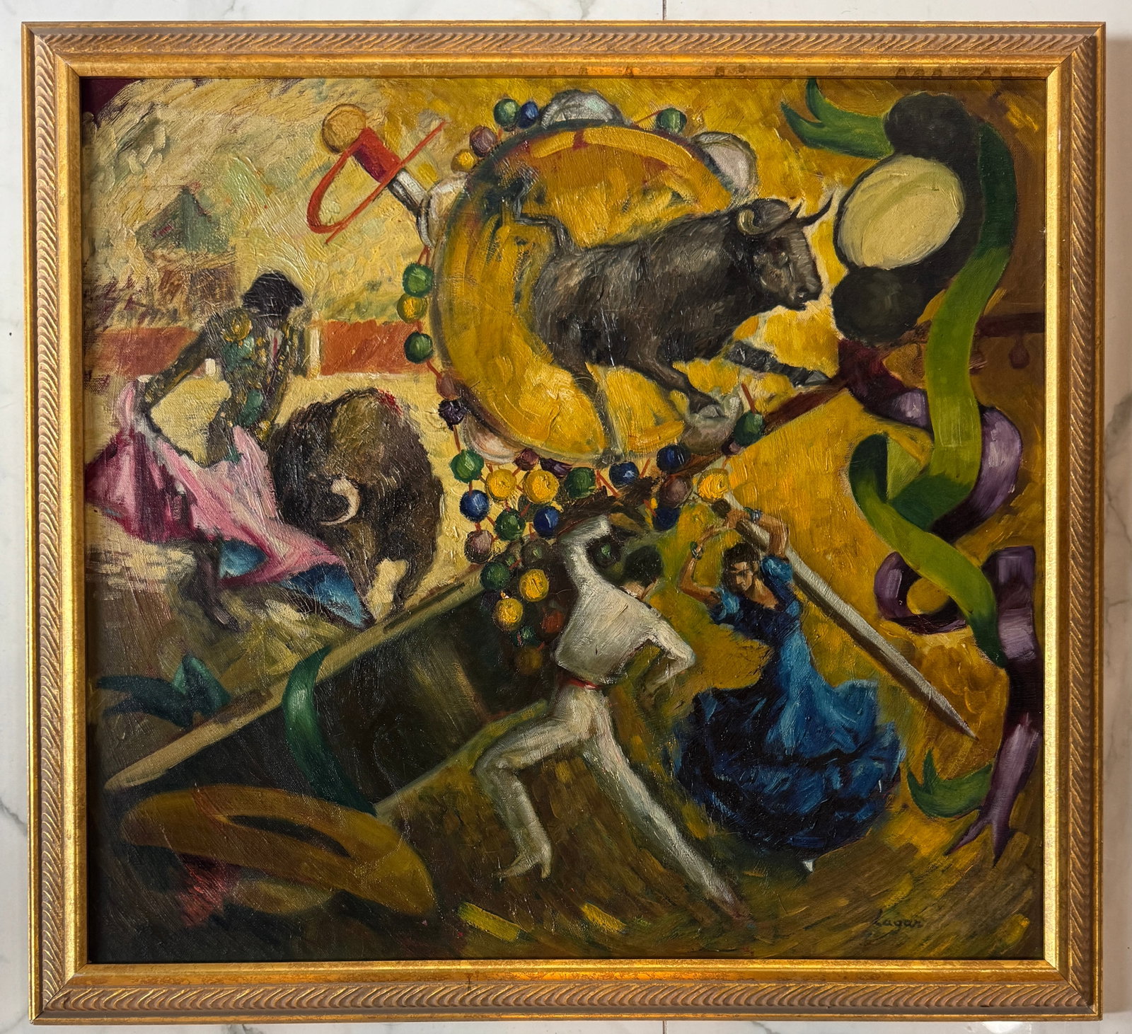 Celso Lagar Arroyo Oil on Canvas Painting (1 of 4)