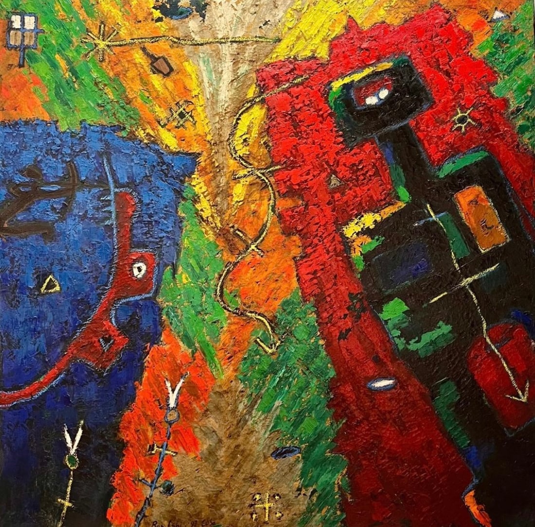 Ras Ishi Butcher Oil on Canvas Painting (1 of 4)