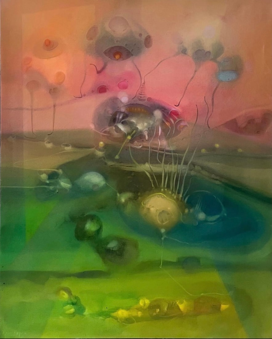 Mauro Mejiaz Oil On Canvas Painting (1 of 3)