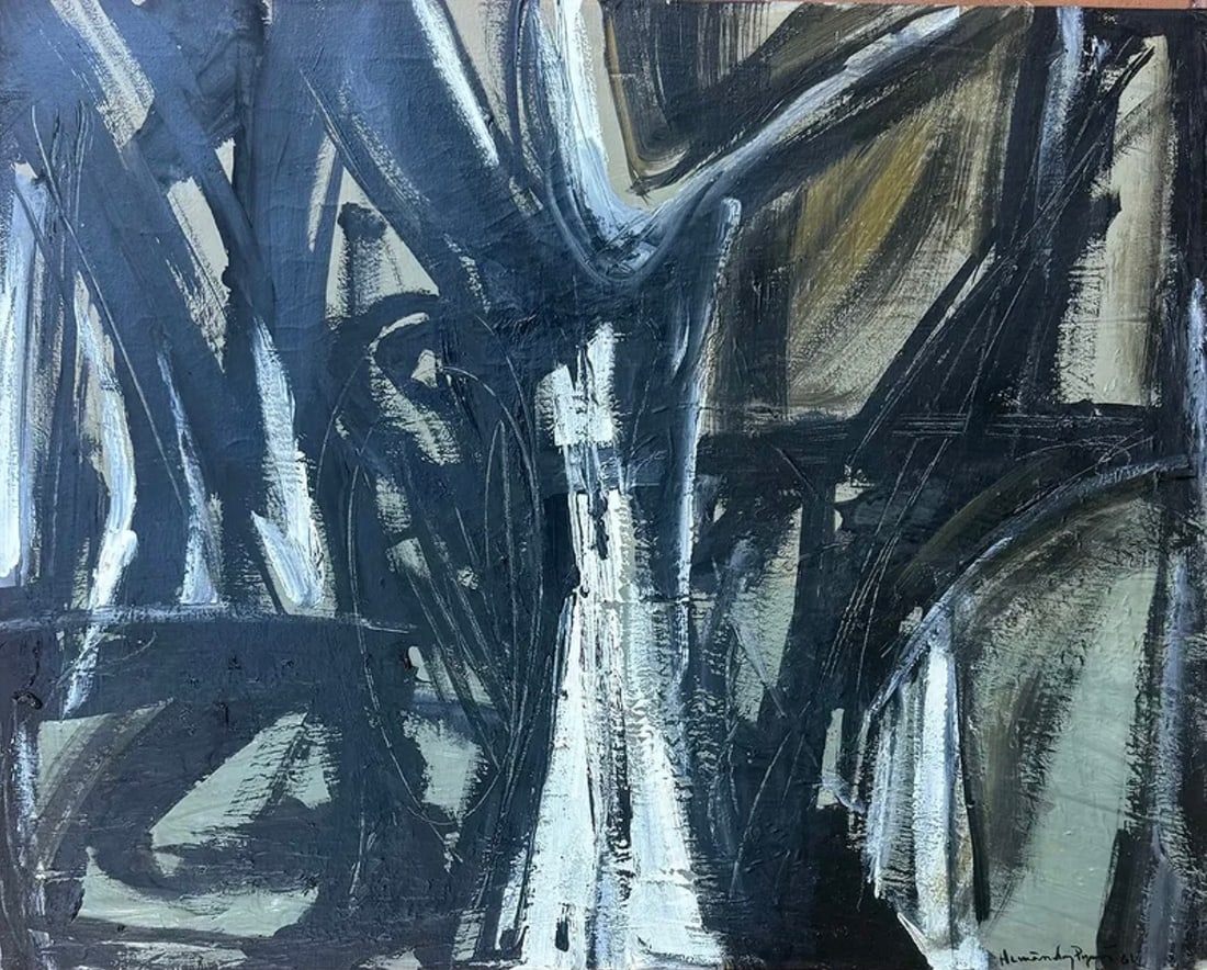 Joan Hernandez Pijoan Oil on Canvas Painting: Joan Hernandez Pijoan (Spanish, 1931?2005)Medium: Oil on Canvas. Dimensions: 24 x 30 in. An oil on canvas by Joan Hernandez Pijoan, a leading Spanish contemporary painter known for his minimalist sens