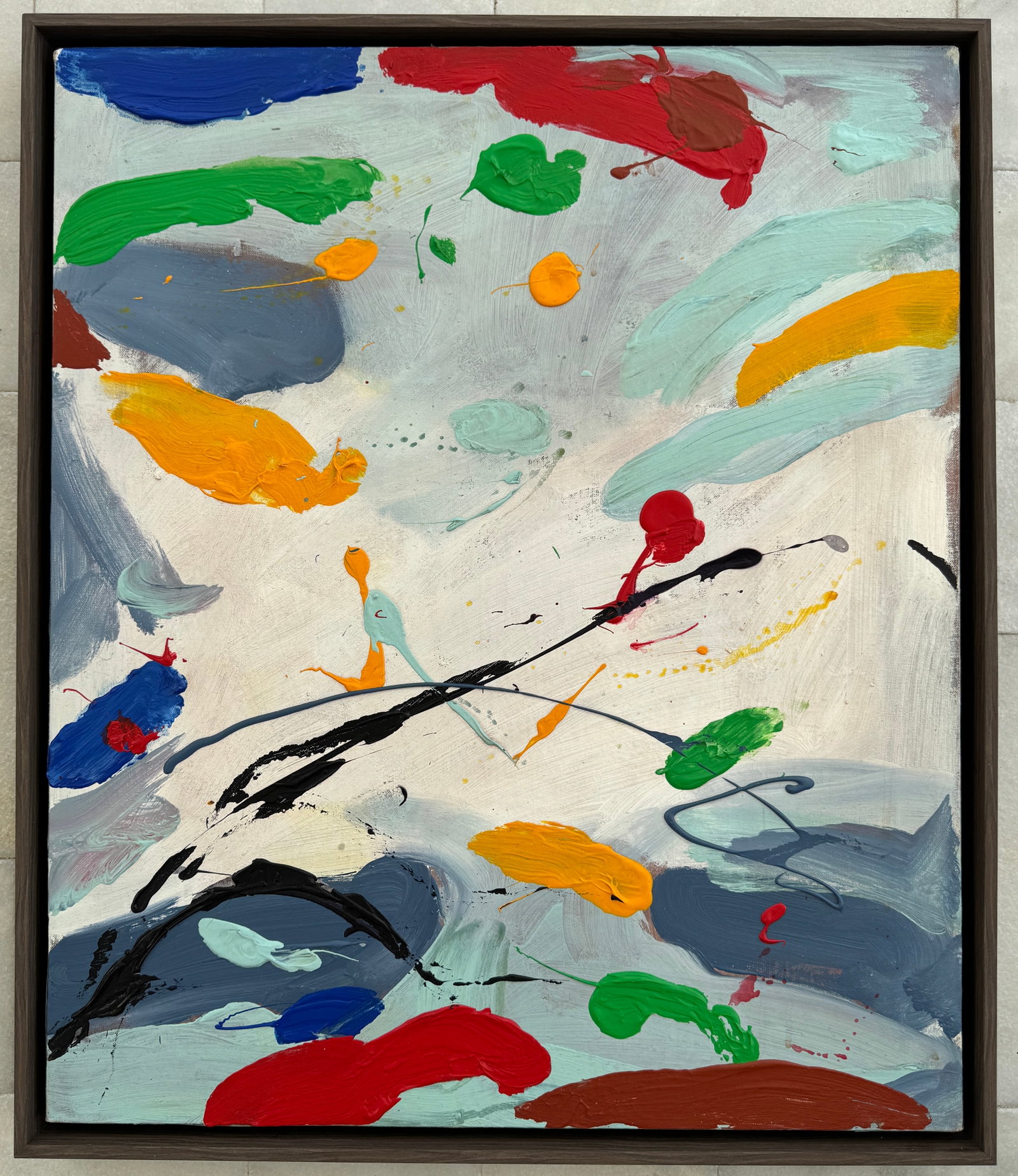 John Seery-1976 Acrylic on Canvas Painting: John Seery (born 1941) is an American artist who is associated with the lyrical abstraction movement. He was born in Maspeth, New York, was raised in Flushing, Queens, and as a teen, moved to Cincinna