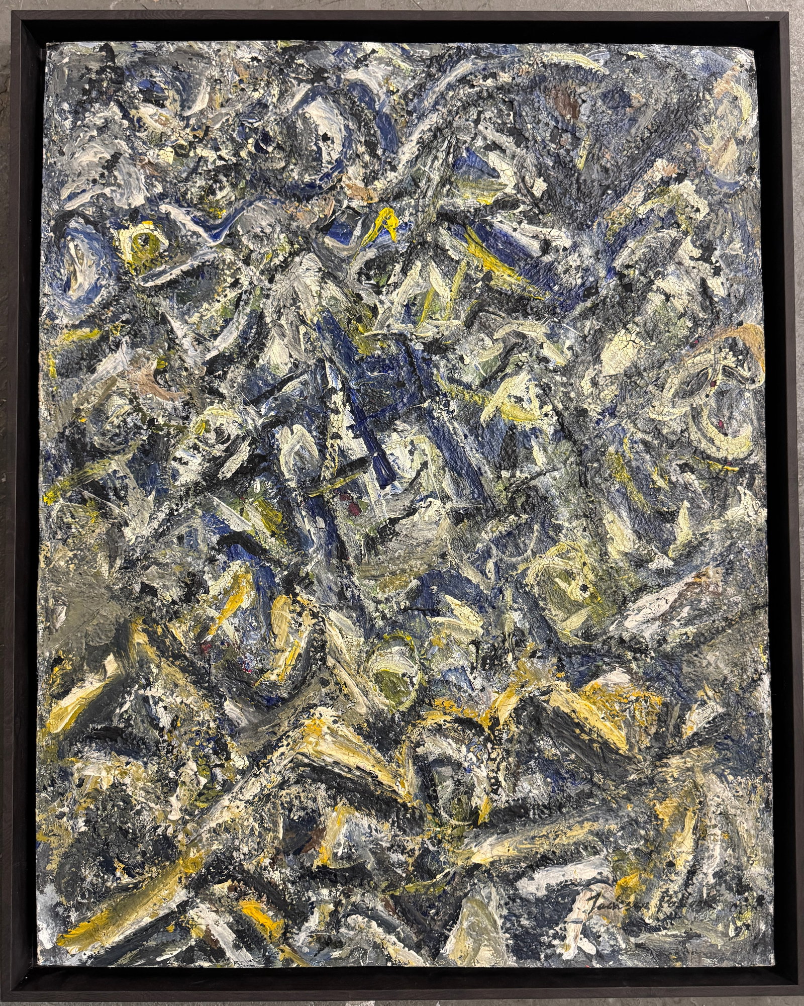 Attributed to Jackson Pollock Oil Painting: 1912 Cody, Wyoming - 1956 Southampton, New York. Known for: Gestural painting, abstract expressionism.Born in Cody, Wyoming to Scotch-Irish parents, Jackson Pollock was dubbed "Jack the Dripper"