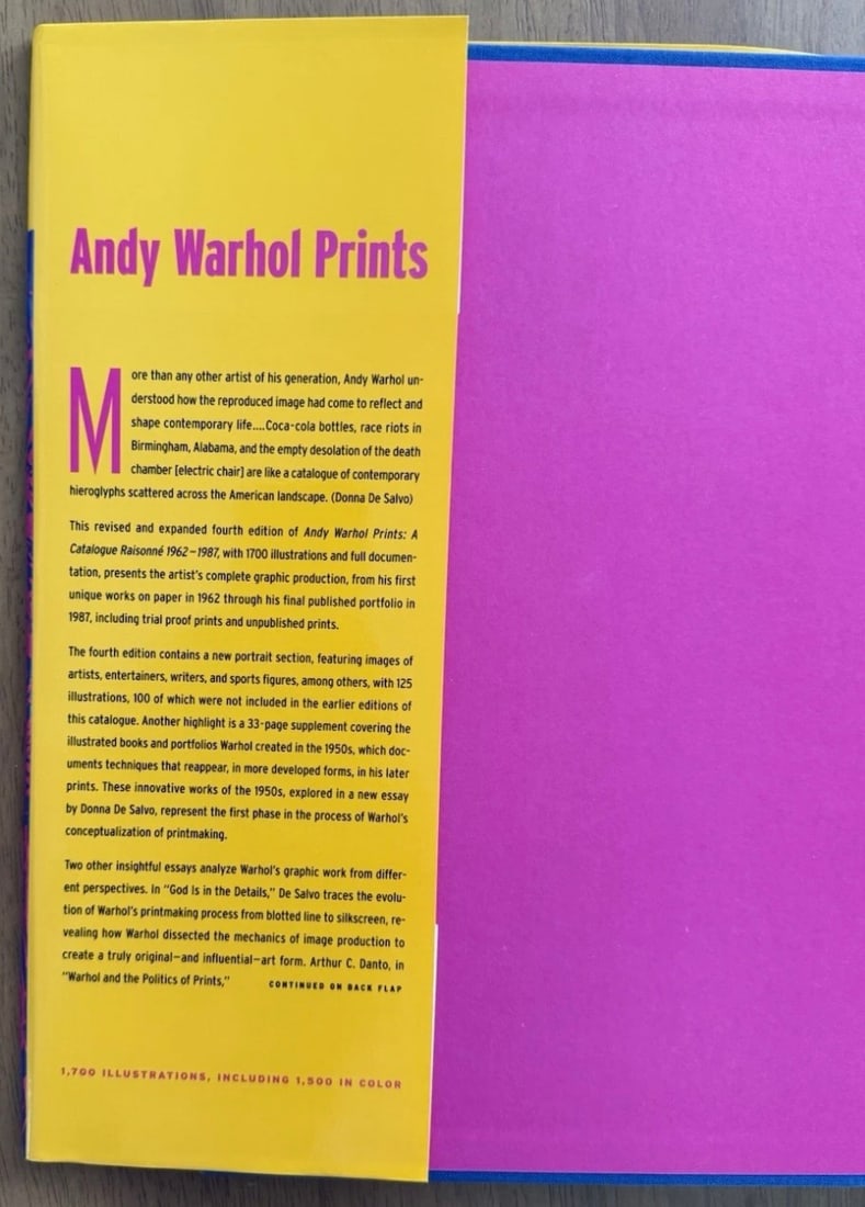 Andy Warhol Prints Book. - 2