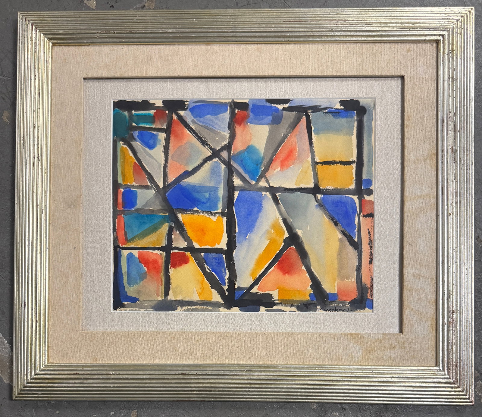 Alfred Manessier-1948 Watercolor Painting (1 of 3)
