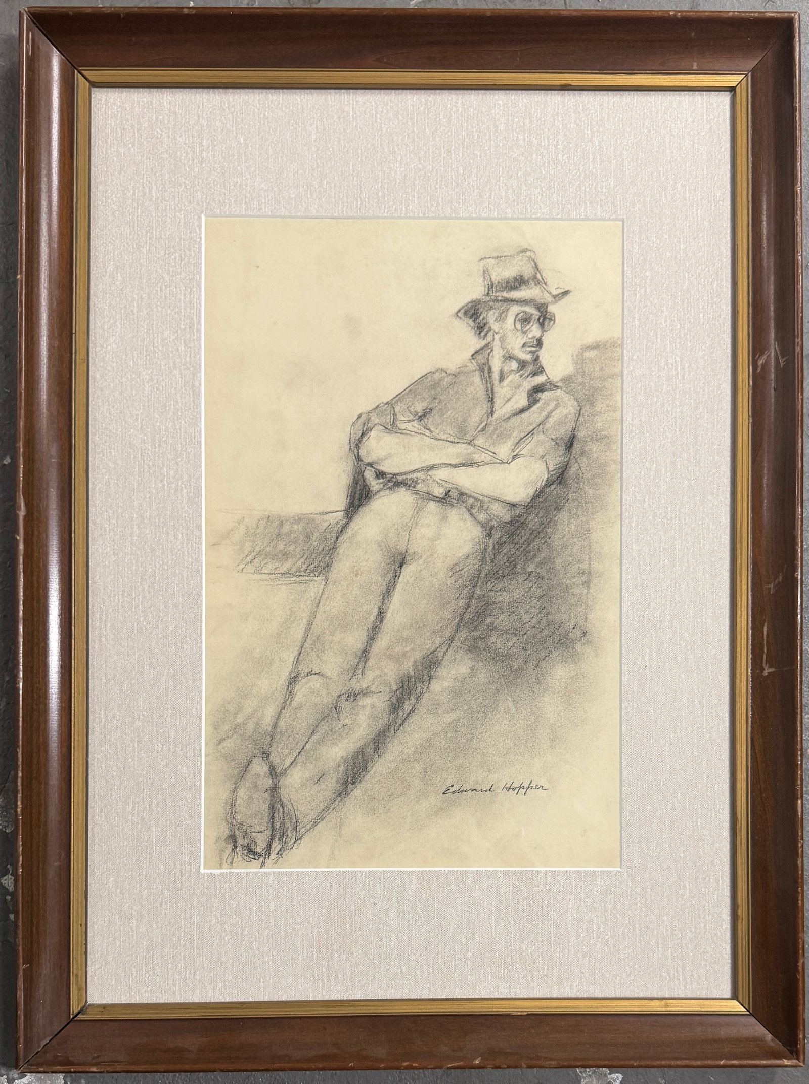 Edward Hopper Charcoal On Paper (1 of 3)