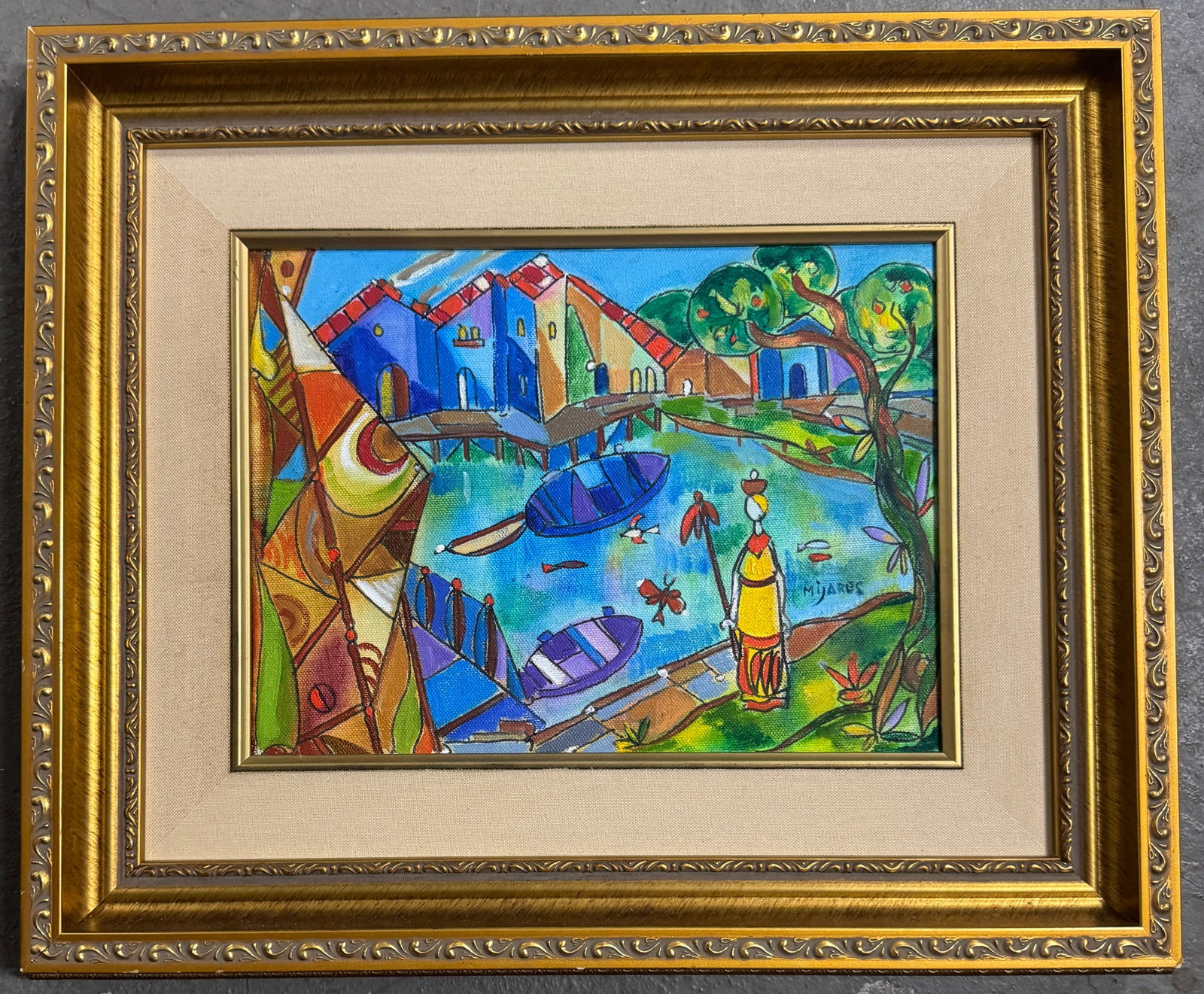 Jose Marie Mijares Fernandez Oil on Canvas: Jose Maria Mijares Fernandez was born in Havana, Cuba, in 1921, in the neighborhood of Santos Surez. He took up drawing as an adolescent and, in 1936, at the age of 16, he entered the San Alejandro Sc