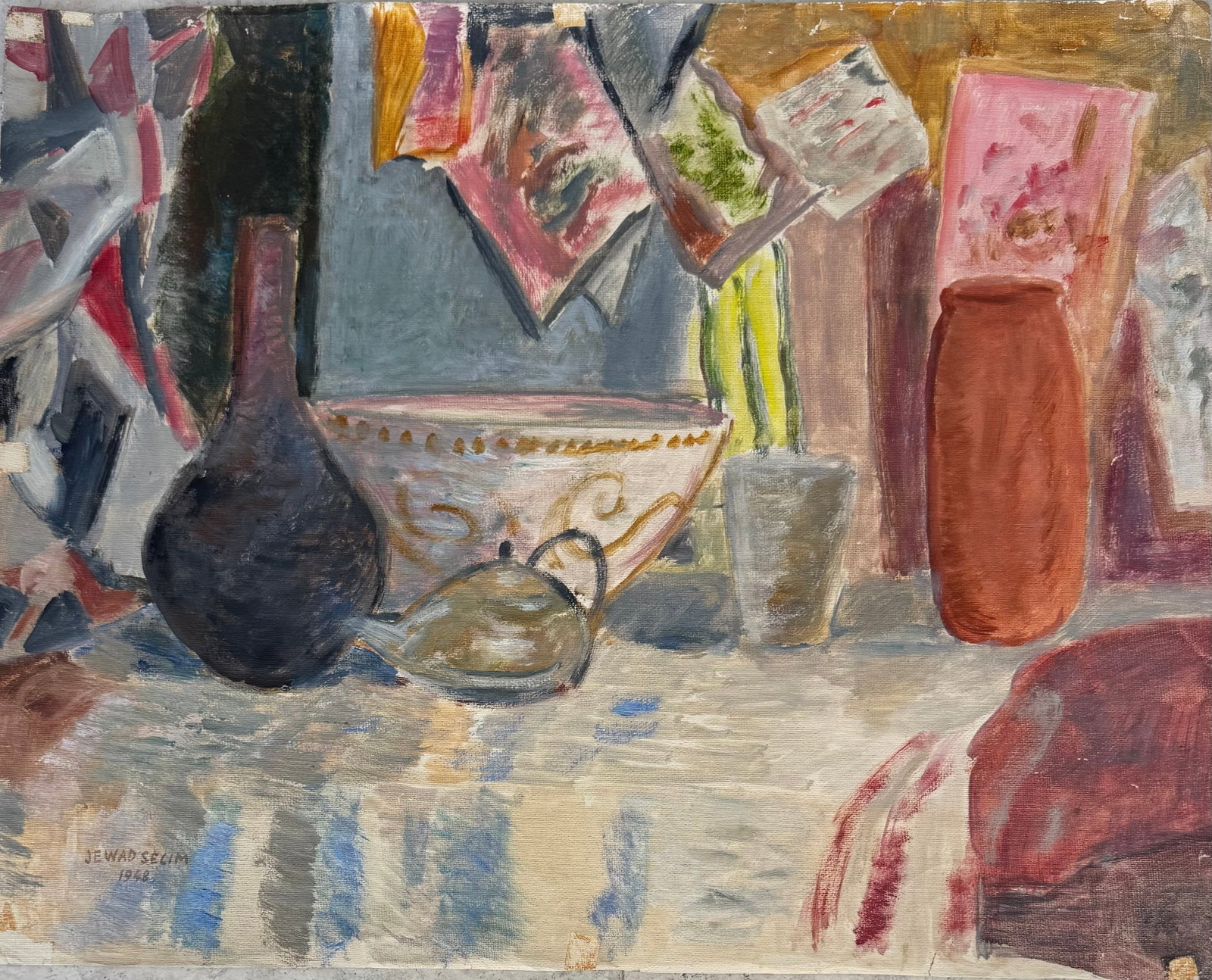 Jewad Selim Oil on Paper (1 of 2)