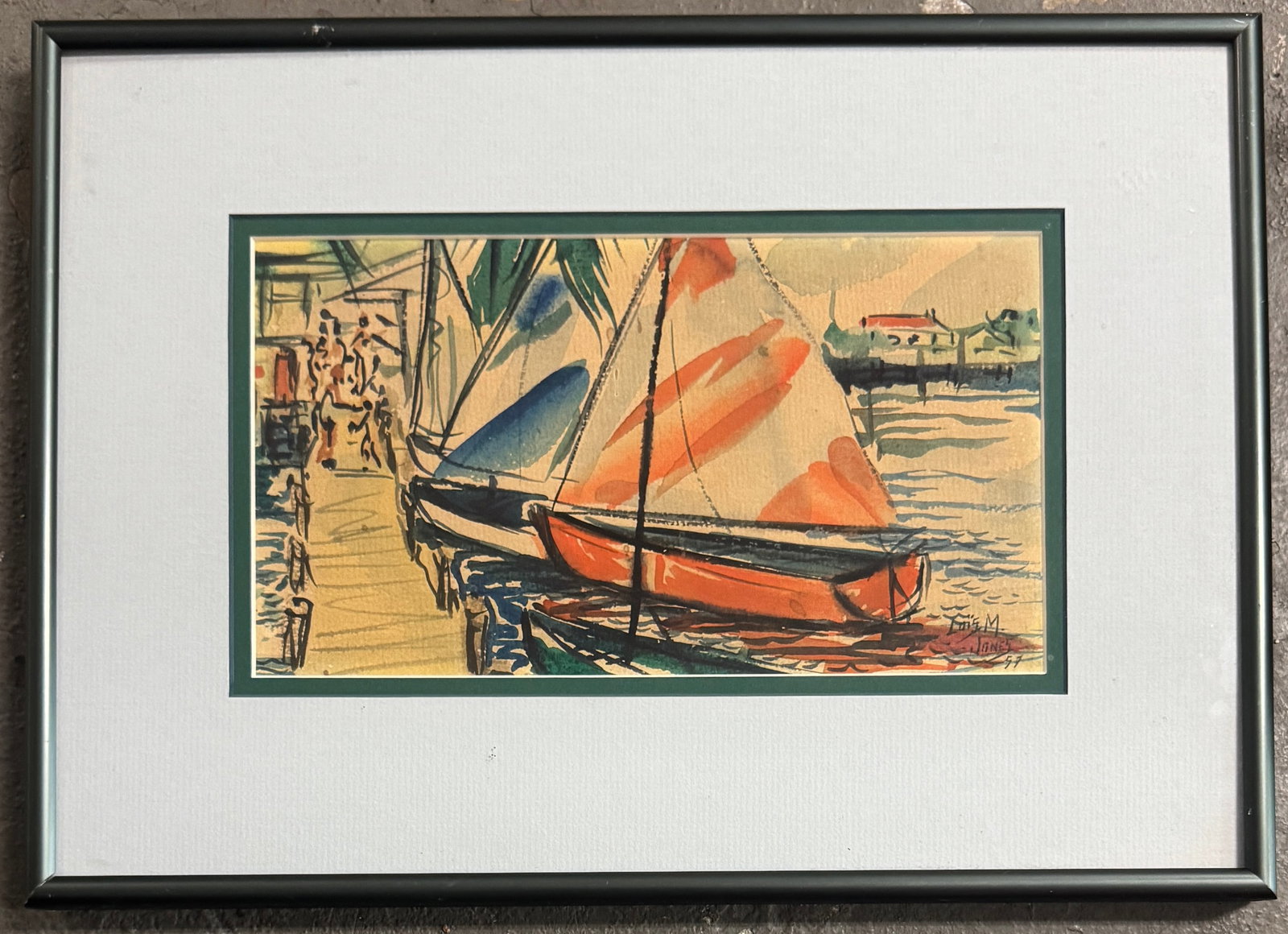 Lois Mailou Jones Watercolor Painting: Lois Mailou Jones1905 Boston, Massachusetts - 1998 Boston, Massachusetts. Known for: African figure-genre, landscape, still life and mask painting, teaching.Artist Statement: "Mine is a quiet