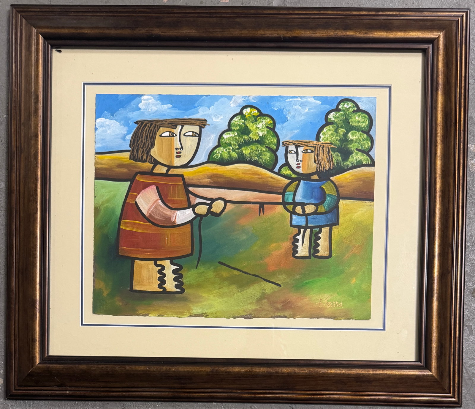 Gustavo Serra Mixed Media on Paper: Gustavo SerraBorn 1966.Mixed media on paper 11x14?Frame:20x23?