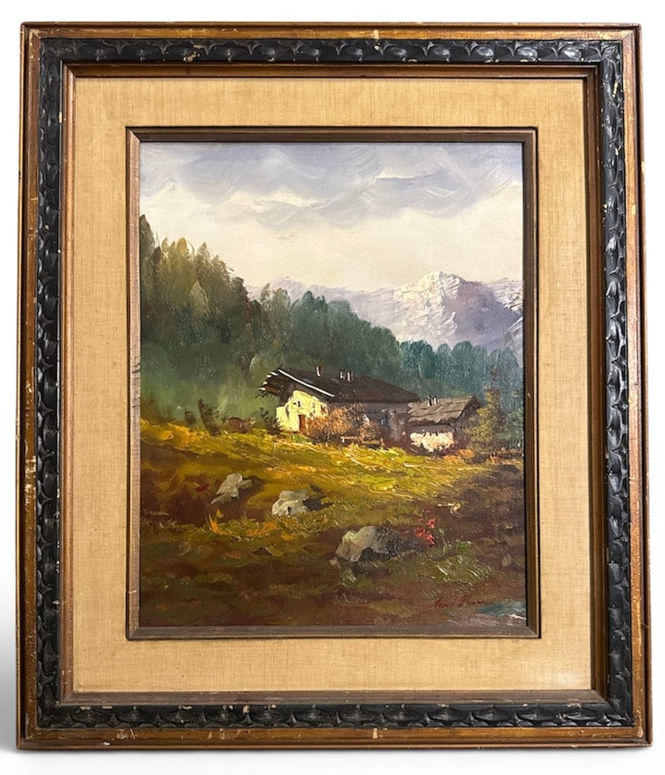 Georg Arnold-Grabone Oil Painting: "Georg Arnold-Graboné (also Arnold Grabone; September 11, 1896 - October 2, 1982)He was a painter of German impressionism and an art teacher. Because Grabone is not his real surname, sometimes his na