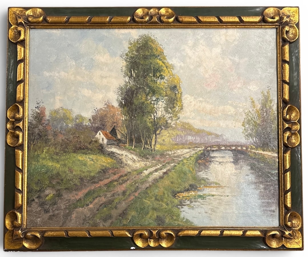 Paul Bernard King Oil on Canvas: Paul Bernard King1867 Buffalo, New York - 1947 Stony Brook, Long Island, New York. Known for: Rural landscape and harbor painting, lithography, illustration.Traditional American painter Paul King was 