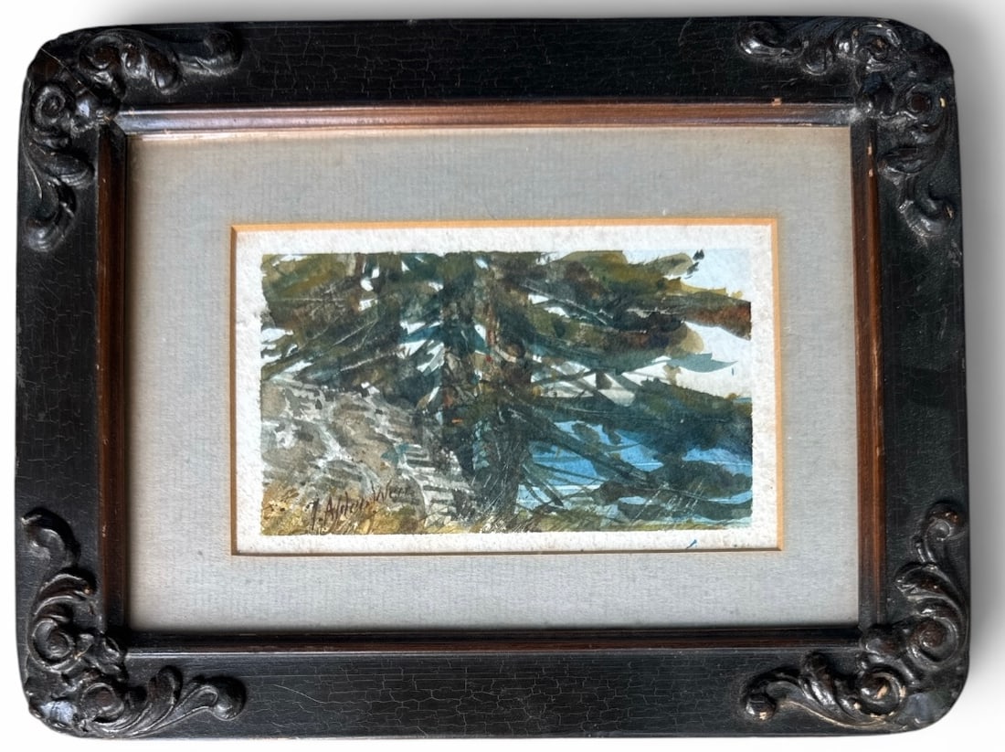 J Alden Weir Watercolor On Paper (1 of 3)