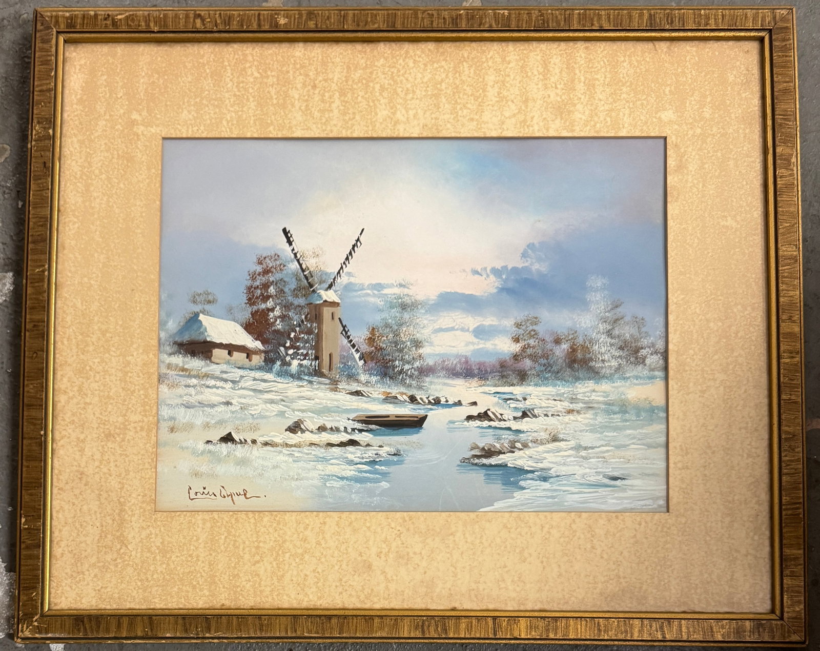 Louis Franciscus Hendrik Apol Watercolor: 1850 Holland - 1936 Den Haag. Known for: Winter landscape painting.Dutch painter Louis Apol had an exceptionally natural talent and gained success at a young age. Encouraged by his father, he began ta