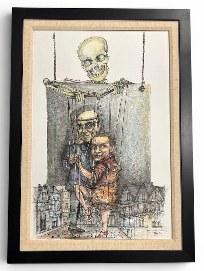 Eudaldo Crespo Mixed Media Painting (1 of 3)