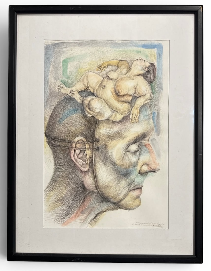 Eudaldo Crespo Mixed Media Painting (1 of 2)