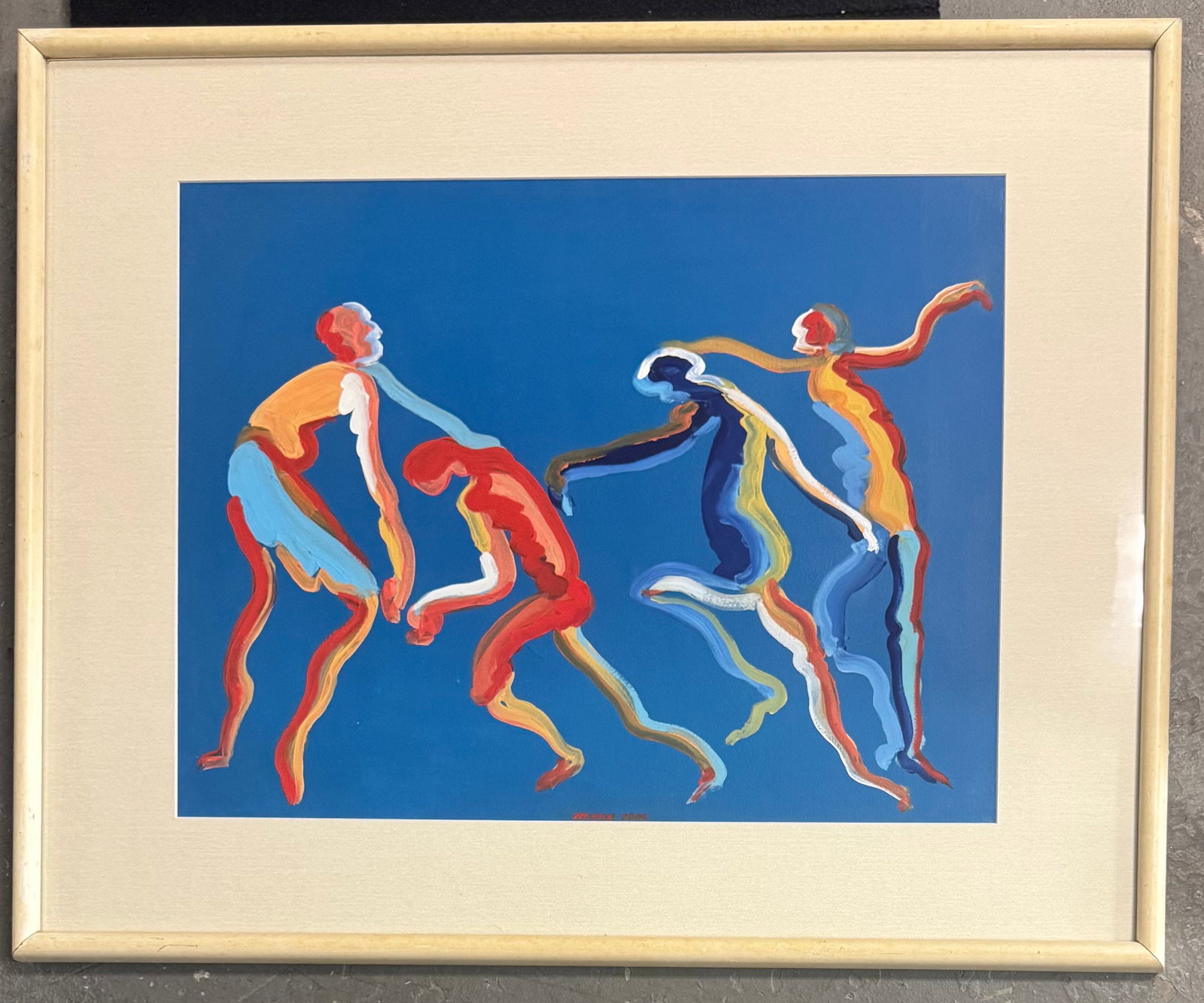 Mustafa Ata Mixed Media On Paper: Mixed media on paper 17x22inFrame:25x31inMustafa Ata, born in 1945 in Trabzon, studied at Istanbul State Academy of Fine Arts. He researched in European art centers and exhibited internationally in ci