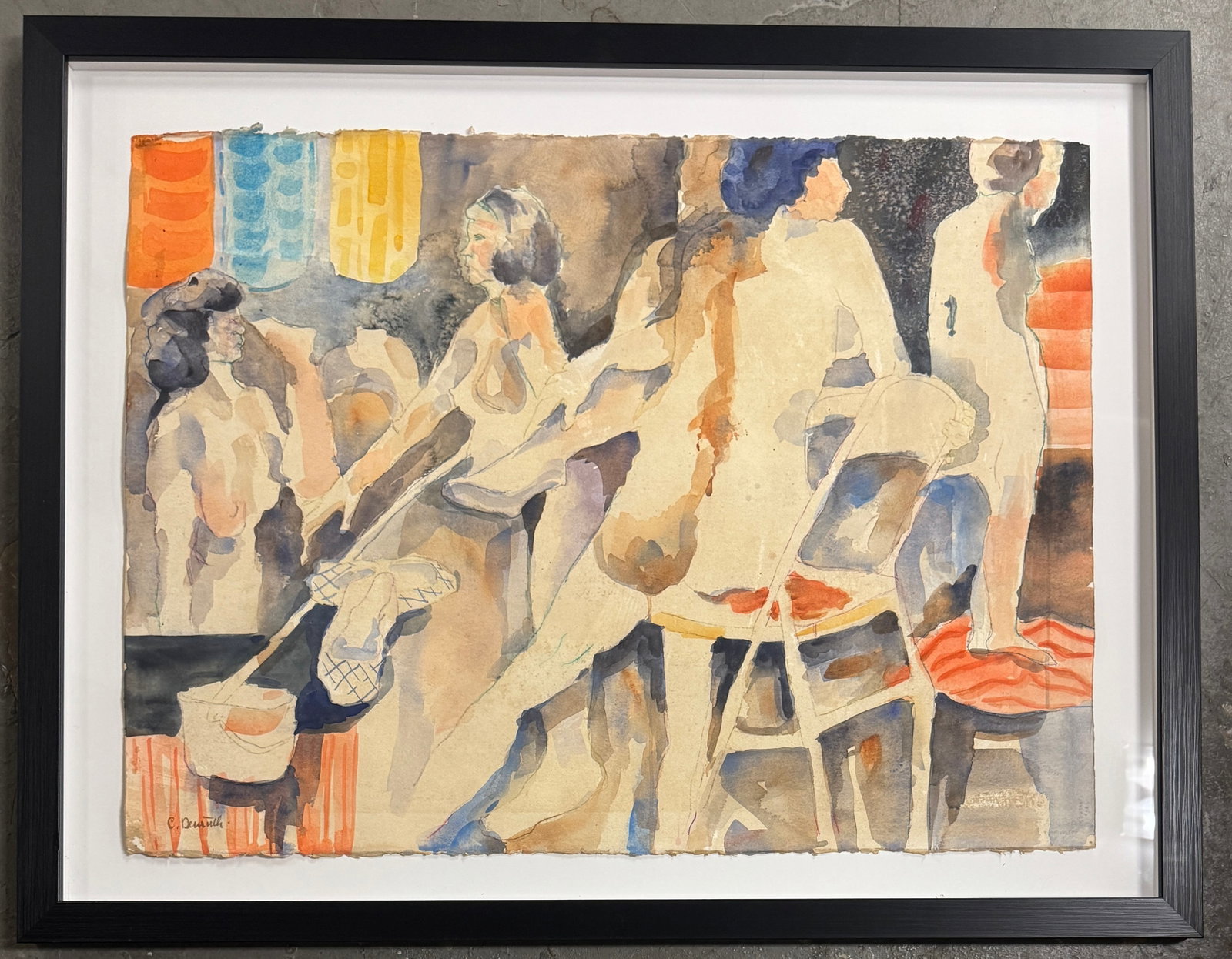 Charles Henry Demuth Watercolor Painting: Charles Henry Demuth. Watercolor and pencil on paper. 22x30 inches frame:28x36 inches. 1883 Lancaster, Pennsylvania - 1935 Lancaster, Pennsylvania. Known for: Precisionist painting, landscape, still l