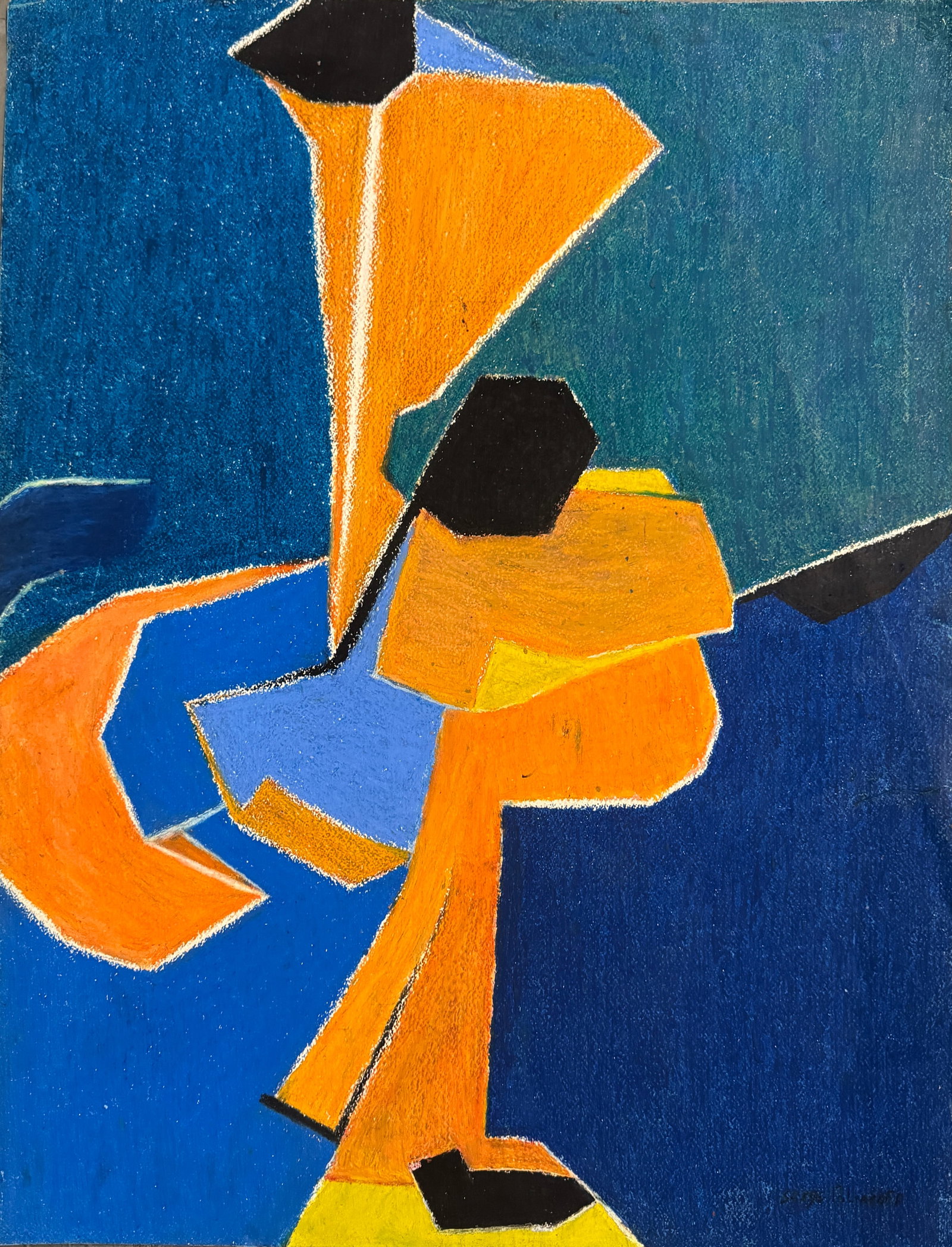 Serge Poliakoff Pastel And Gouache Painting (1 of 2)