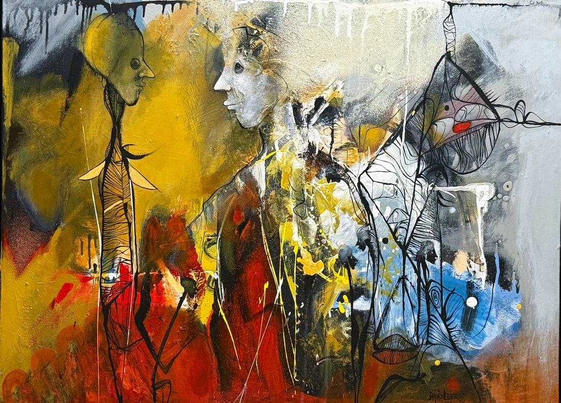 Vicente Dopico Lerner Mixed Media: Vicente Dopico Lerner (born April 22, 1943 in Havana, Cuba - Died October 15, 2020 in Miami, Florida)Mixed media on canvas 30x40 in