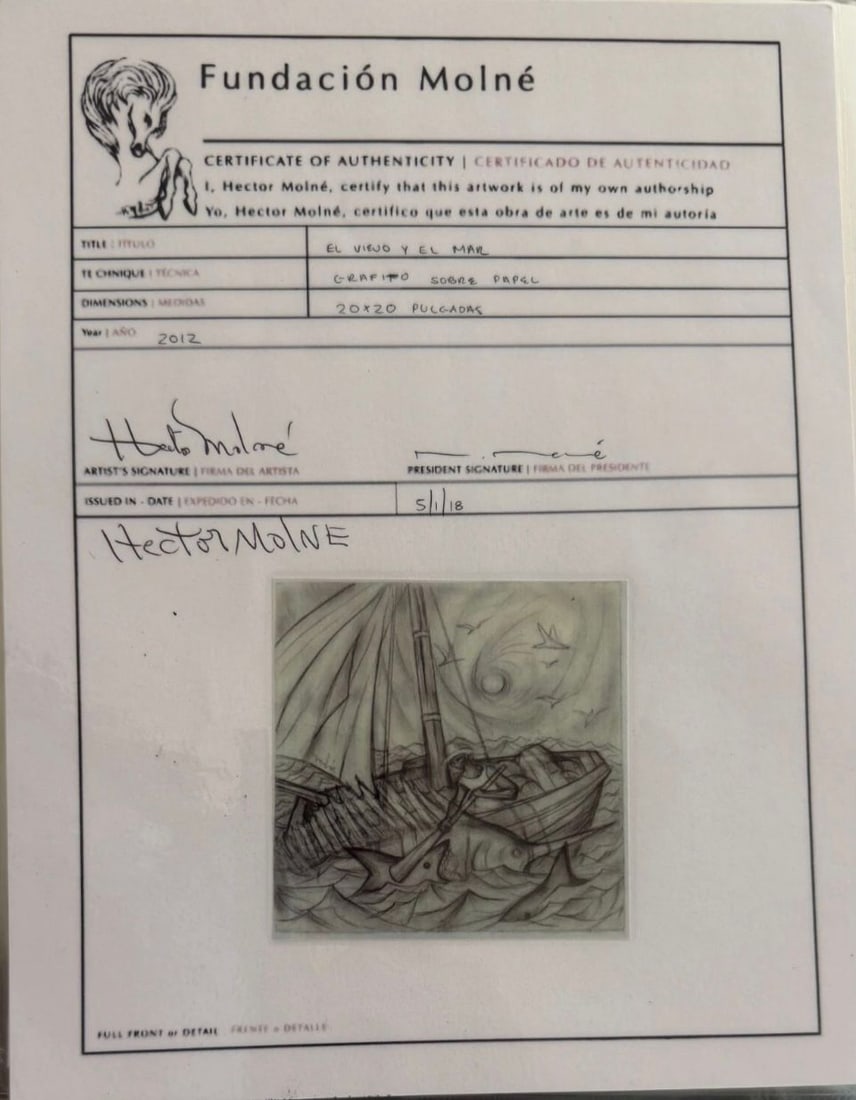 Hector Molne Graphite Drawing - 2