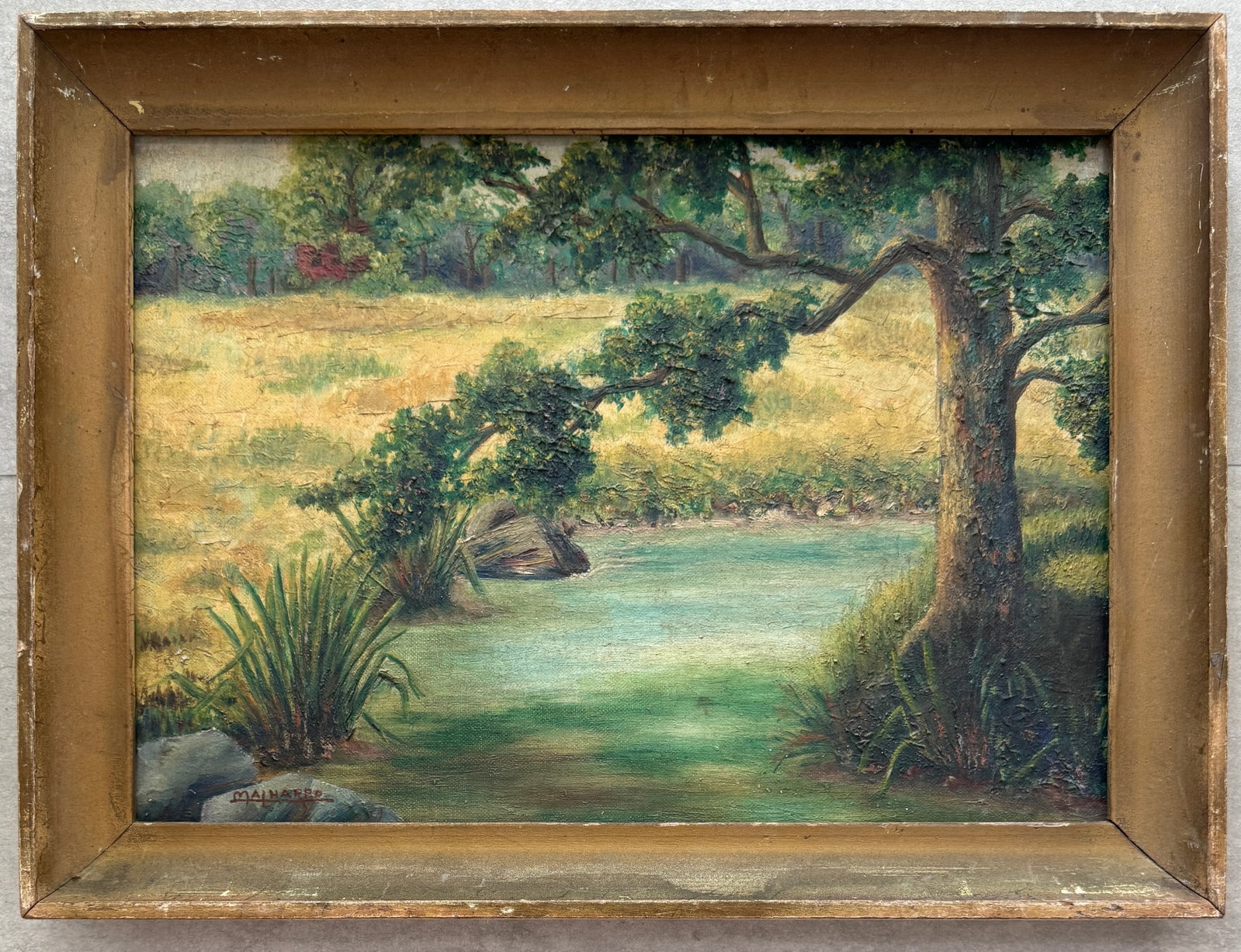 Martin Malharro Oil on Canvas: Martin Malharro.(1865 - 1911. )Oil on canvas panel 10x14 inFrame:12x16 in