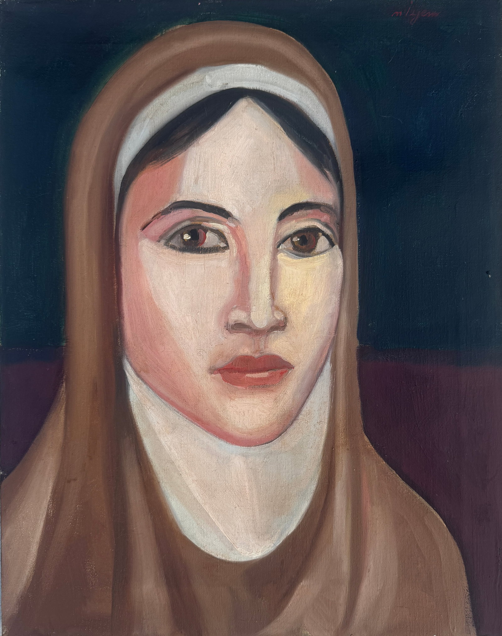 Nuri Iyem Oil on Canvas Painting: Nuri Iyem Oil on Canvas. Measures 20x16 inch. 1915 Istanbul - 2005 Istanbul. Known for: Painting.Born in 1915, Iyem attended the Nazmi Ziya, Hikmet Onat, Ibrahim Çalli and the Leopold Levy Studios be