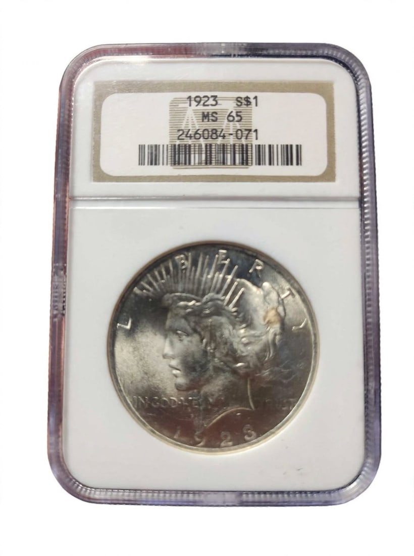 1923 NCG MS65 US Silver Peace Dollar: 1923 NCG MS65 US Silver Peace Dollar