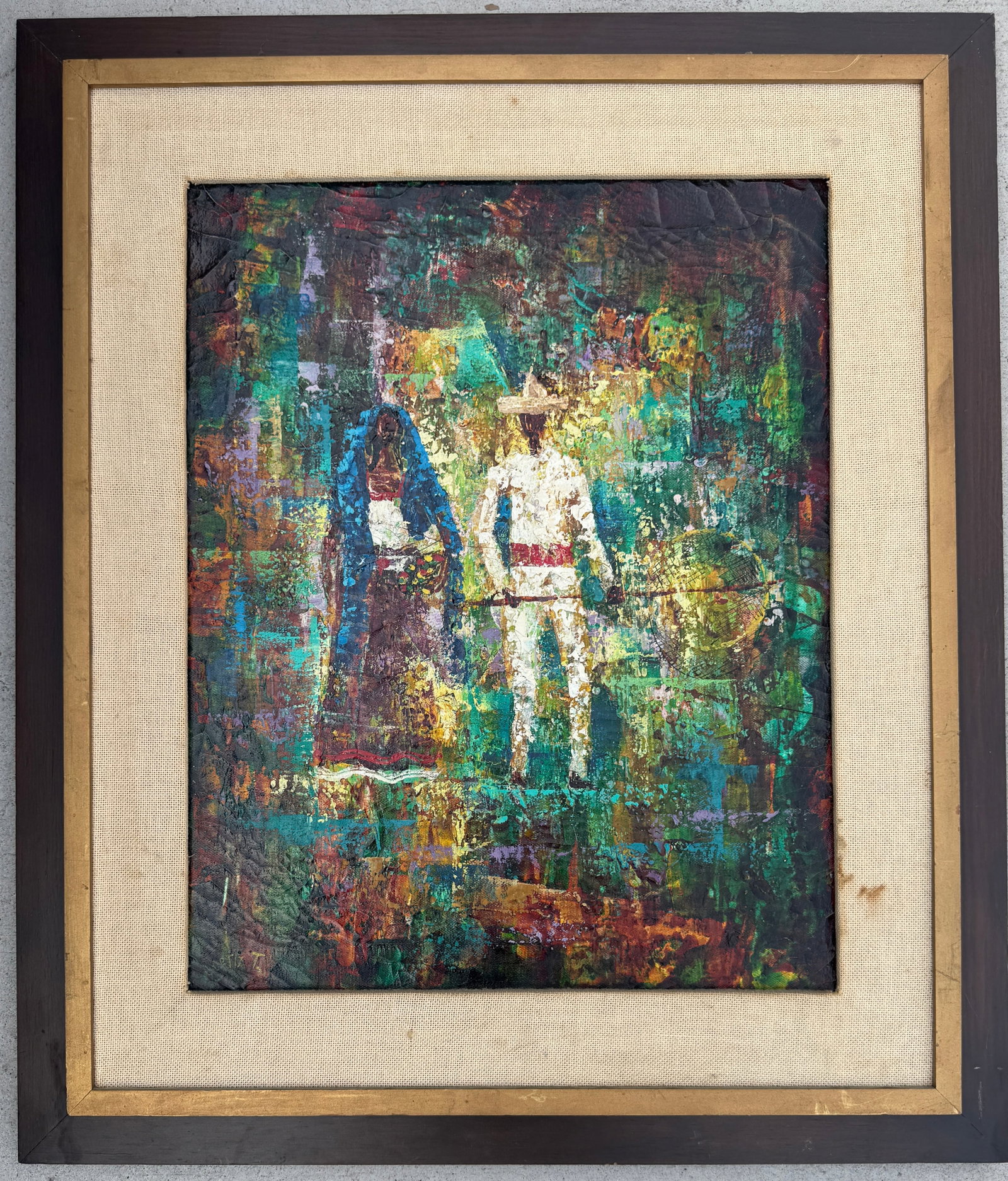 Jesus Ortiz Tajonar Oil on Canvas: Jesus Ortiz Tajonar-(1919-1990). Oil on canvas . 19.5x16 in. Frame: 27 3/8 x 23.5 in.