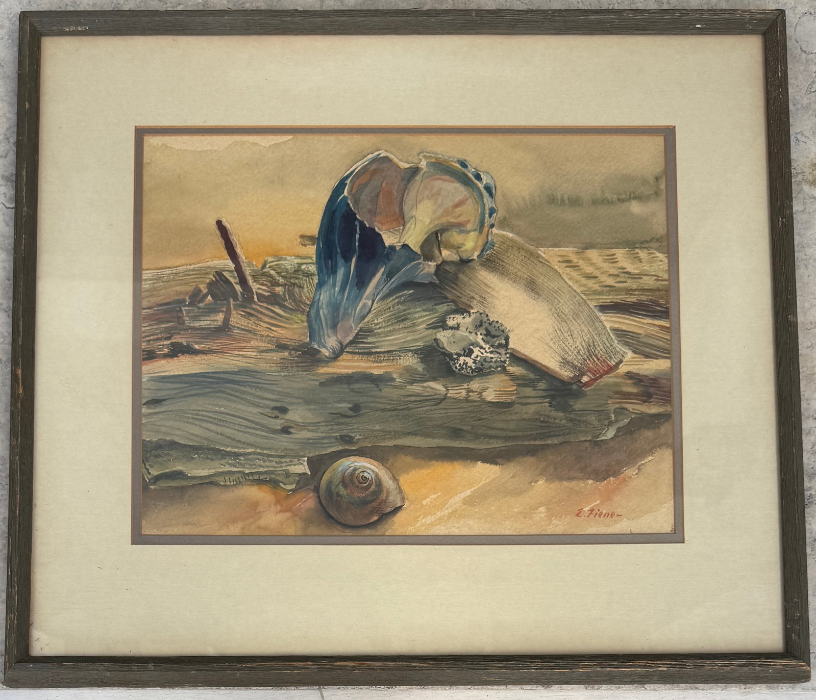 Ernest Fiene Watercolor Painting: 1894 Elberfeld, Germany - 1965 United States. Known for: Landscape, portrait, genre, etching.The following is from G.T. Ricciardi Antiques & Collectibles:Fiene, born in Germany, became a naturalized c
