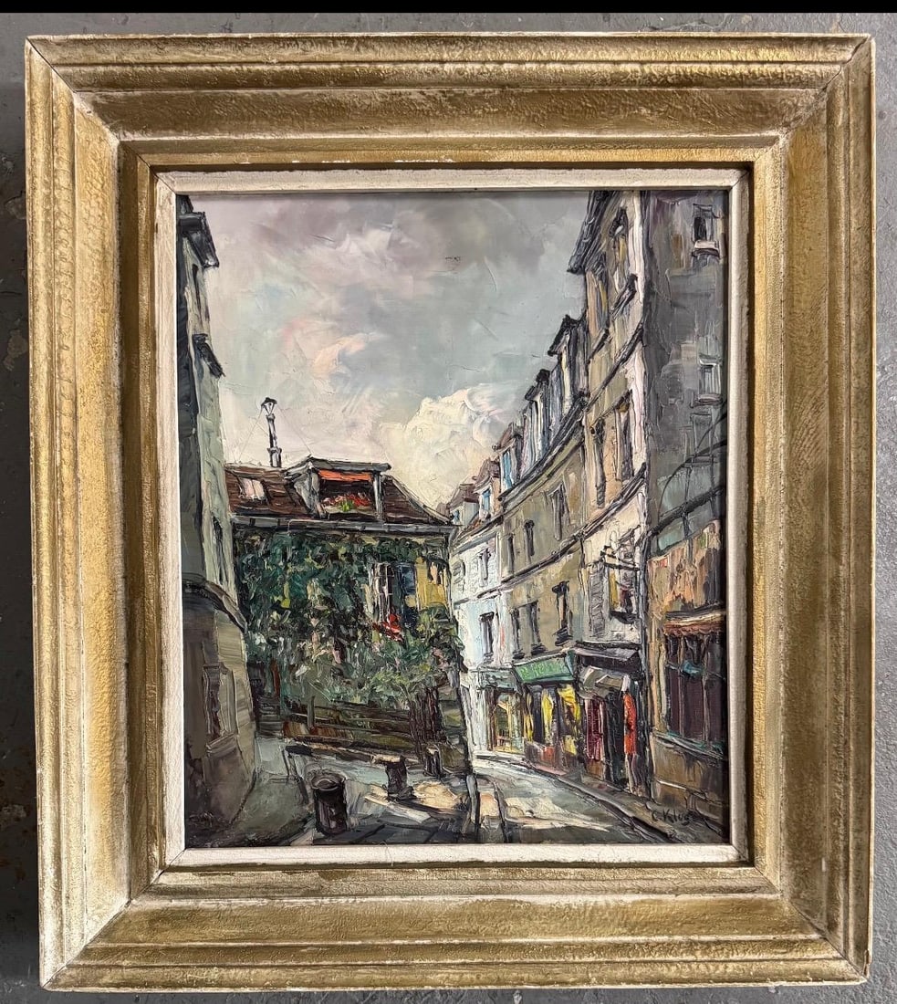 Constantin Kluge Oil on Canvas: Constantin Kluge-(1912-2003)Oil on canvas 22x18inFrame:28x24in.Born of Russian parents in Riga, he emigrated to Manchuria in 1919. There he studied the local dialect which deepend his fascination