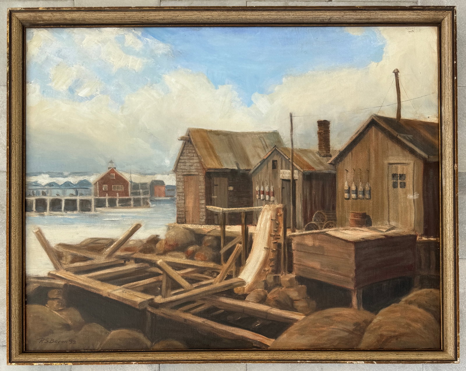 Robert Sears Bacon Oil On Canvas (1 of 3)