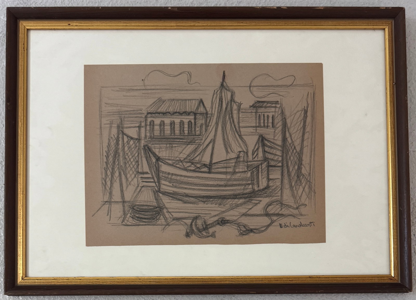 Emiliano Di Cavalcanti Pencil Drawing on Paper: 1897 Rio de Janeiro, Brazil - 1976. Known for: Cubist, modernist painting.Emiliano Augusto Cavalcanti de Albuquerque Melo, known as Di Cavalcanti, was a Brazilian painter who sought to produce a form 