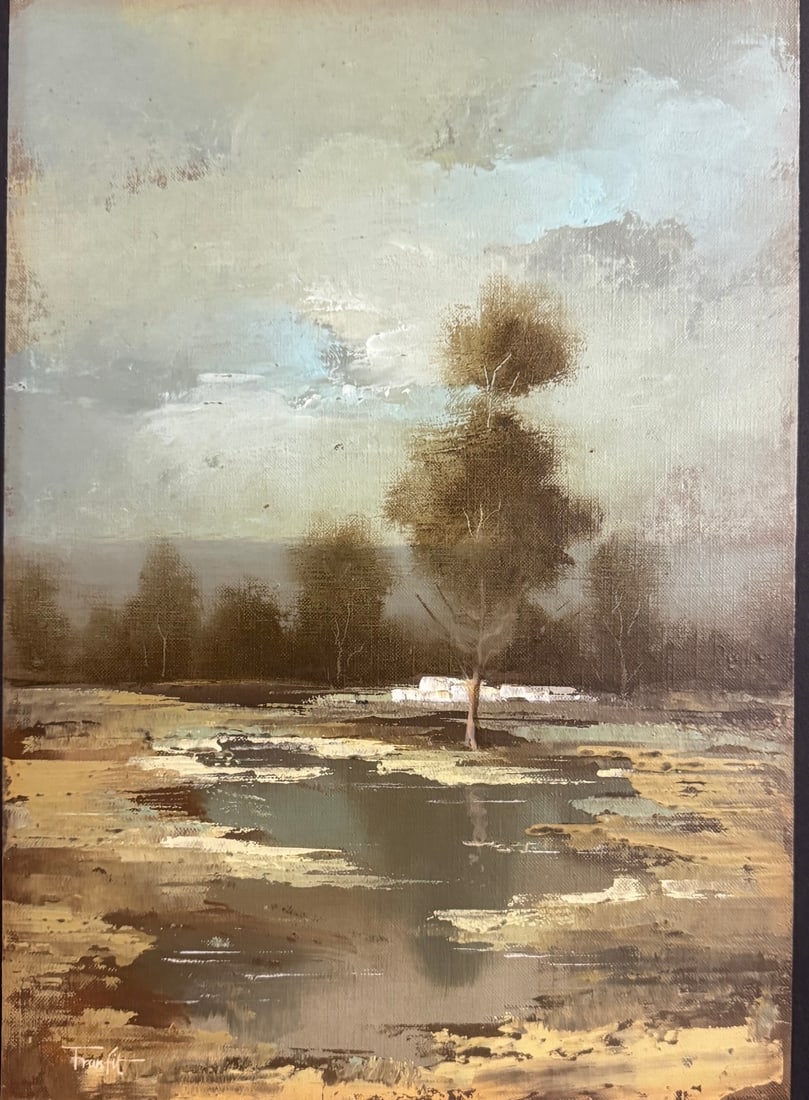 Frank Fitzsimmons Oil Painting: Frank Fitzsimmons 20/21st century.Oil on heavy paper, measures. 13 5/8 x 9 3/4 Inches. No frame