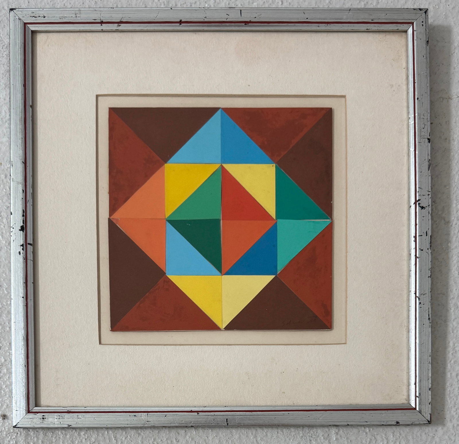 Sol LeWitt Mixed Media Painting (1 of 3)