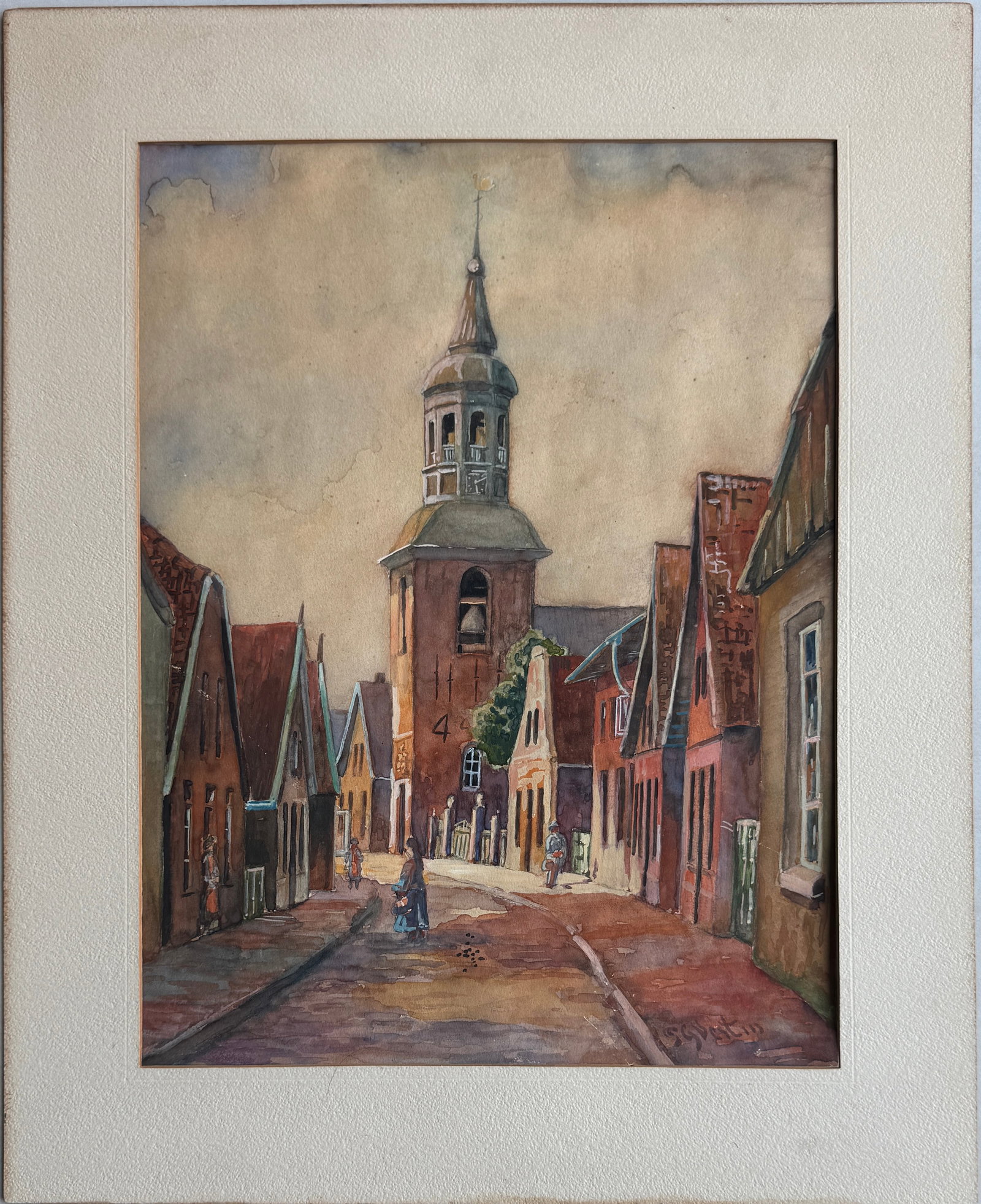 Petrus Gerardus Vertin Watercolor: PIETER GERARDUS VERTIN (Dutch 1819-1893)Pierter Vertin achieved notoriety during his lifetime as a painter, watercolorist and master lithographer, depicting the mannered and sedate small towns