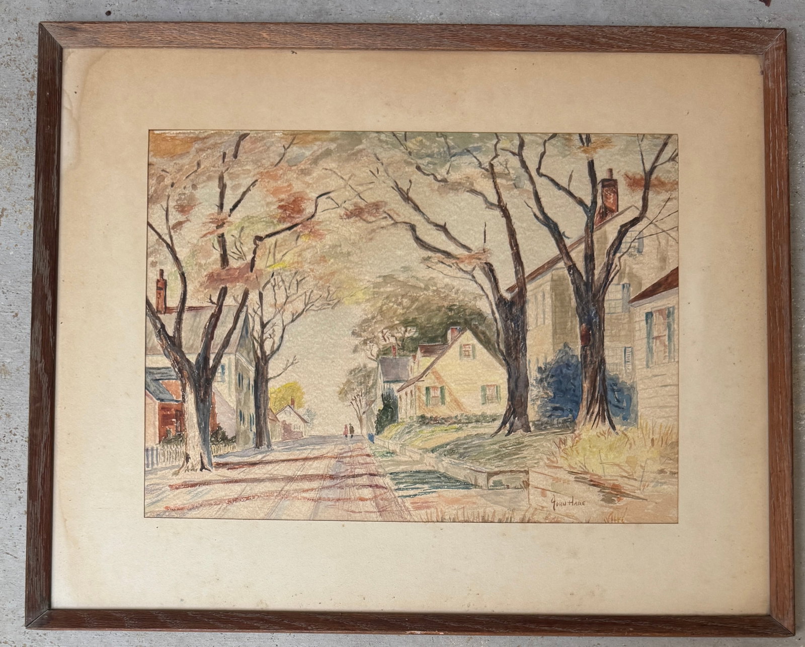 John Cuthbert Hare Watercolor Painting: John Cuthbert Hare, 1908-1978, was a watercolorist who painted boats, seascapes and harbor scenes. He was primarily associated New England, especially Cape Cod, Massachusetts where he spent his summer