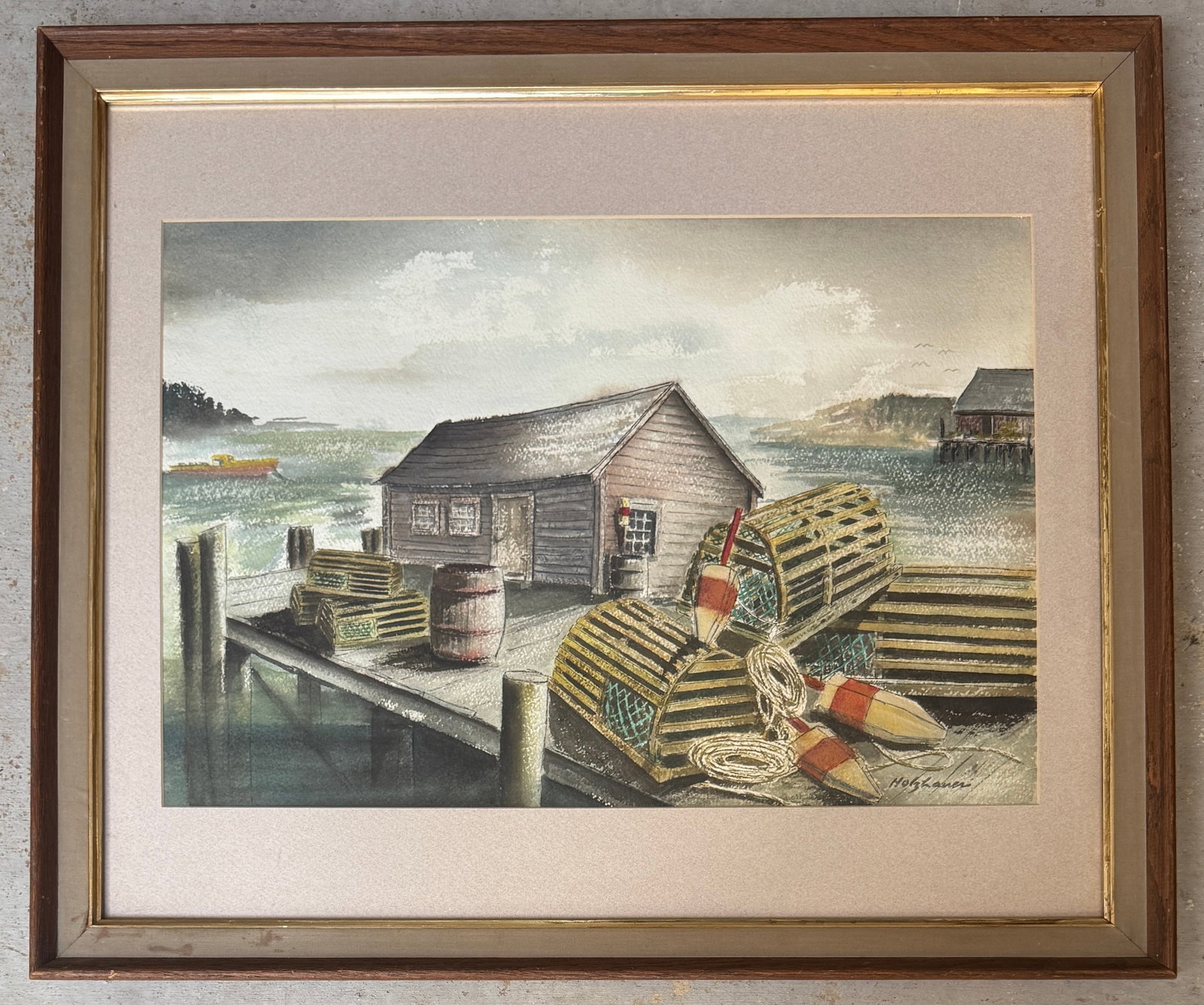 Emil Holzhauer Mixed Media Painting: 1887 Schwabisch-Gmund, Germany - 1986 Niceville, Florida. Known for: Avant-garde genre, landscape and interiors painting, teaching.Born in Schwabisch-Gmund, Germany, Emil Holzhauer became an
