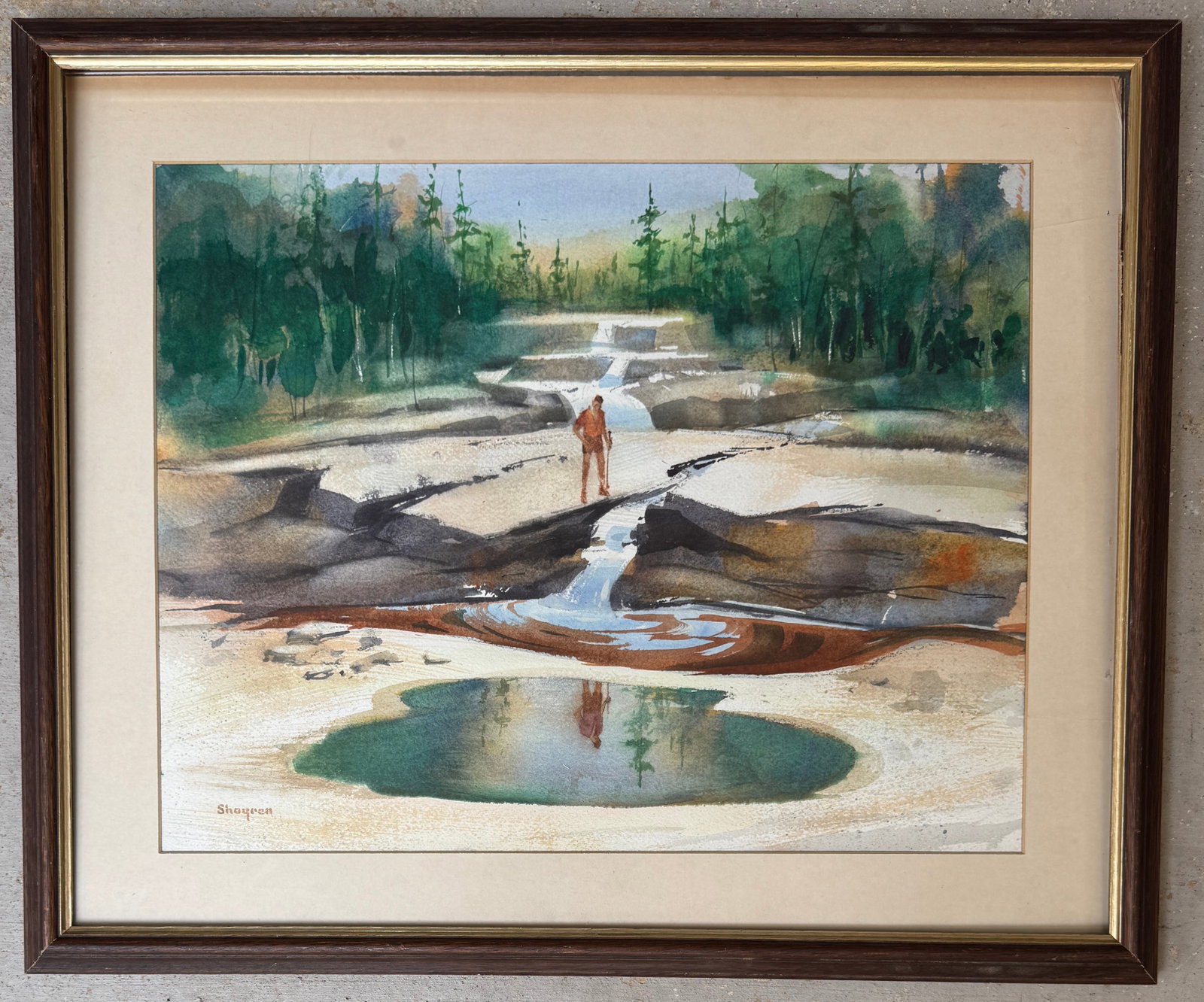 Kinley Shogren Watercolor: 1924 - 1991. Known for: Maritime-Great Lakes, harborsActive in Northeast Ohio, Kinely Shogren is known for rural scenes and maritime images of the Great LakesWatercolor on paper 13 3/4 x 17 3/4