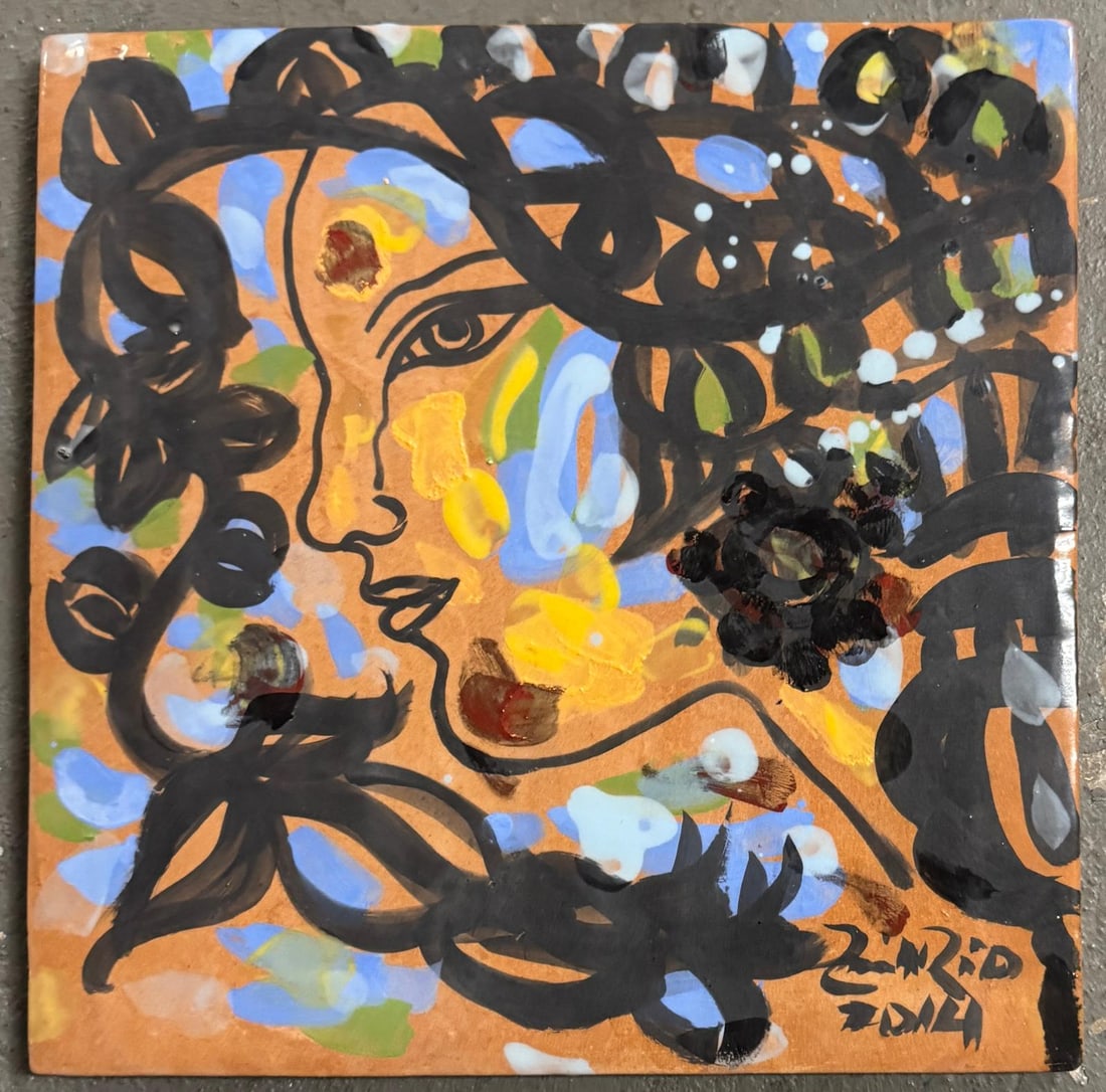 Zaida del Rio - 2014 Ceramic Art: Zaida del Rio - 2014. Enameled Ceramic. Measures 11.5x11.5 in